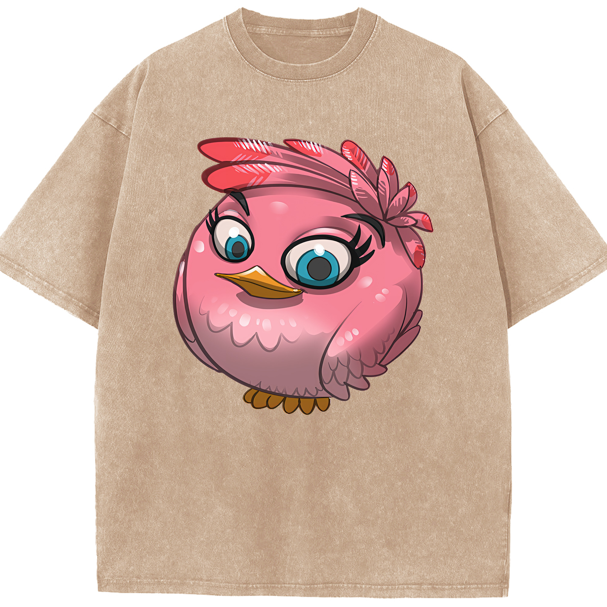 （画像用） Angry Birds アングリーバード 綿100% ヴィンテージ風 半袖Tシャツ（フロントプリント）