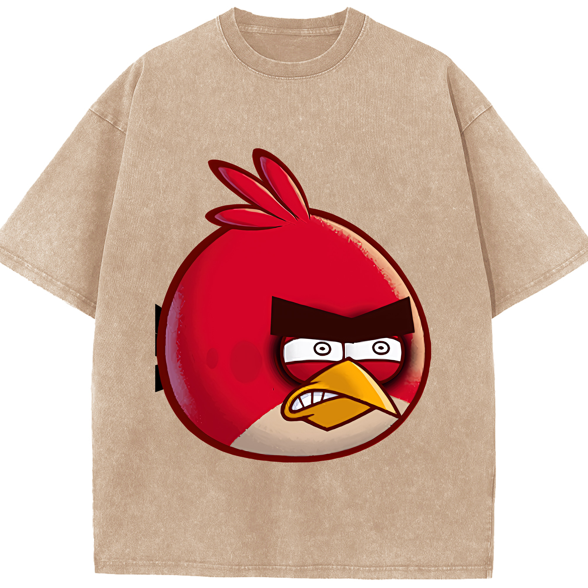 （画像用） Angry Birds アングリーバード 綿100% ヴィンテージ風 半袖Tシャツ（フロントプリント）