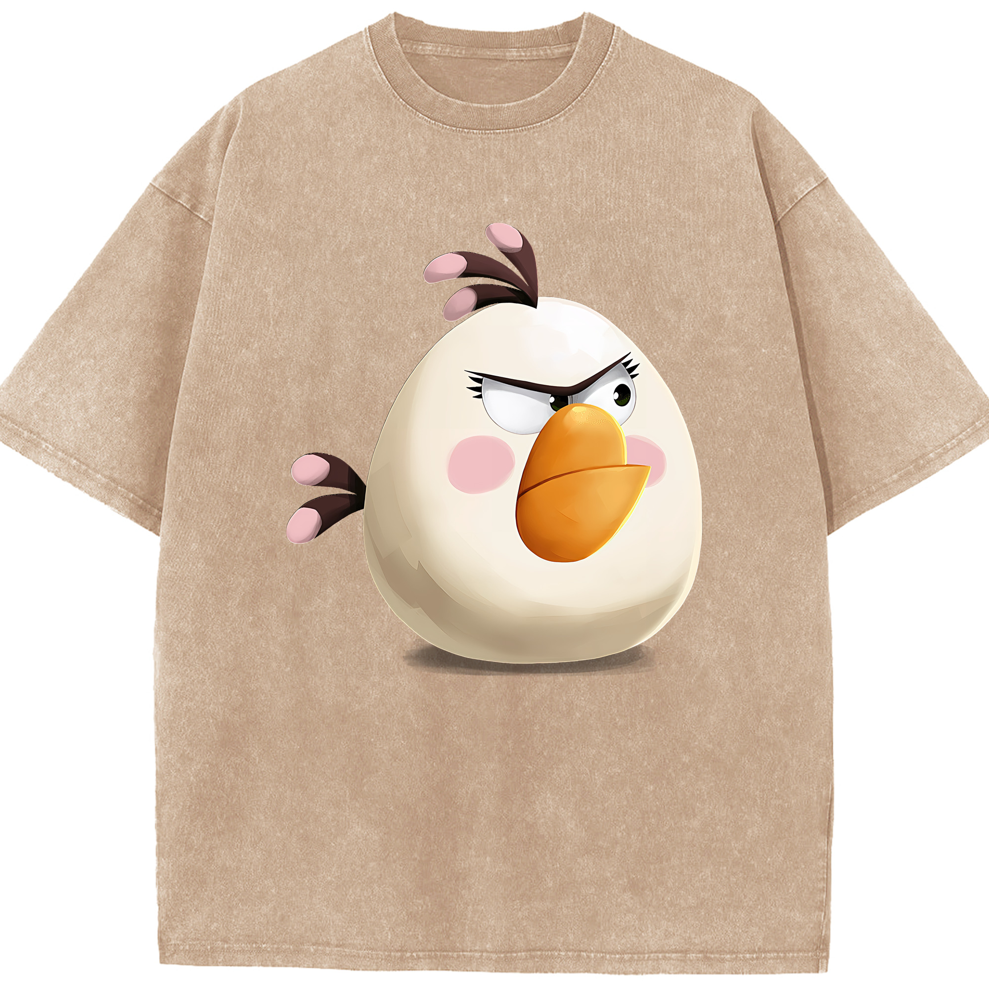 （画像用） Angry Birds アングリーバード 綿100% ヴィンテージ風 半袖Tシャツ（フロントプリント）