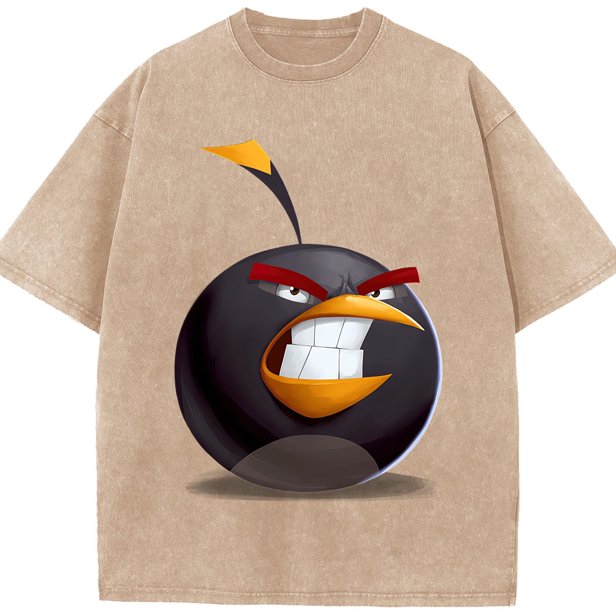 （画像用） Angry Birds アングリーバード 綿100% ヴィンテージ風 半袖Tシャツ（フロントプリント）