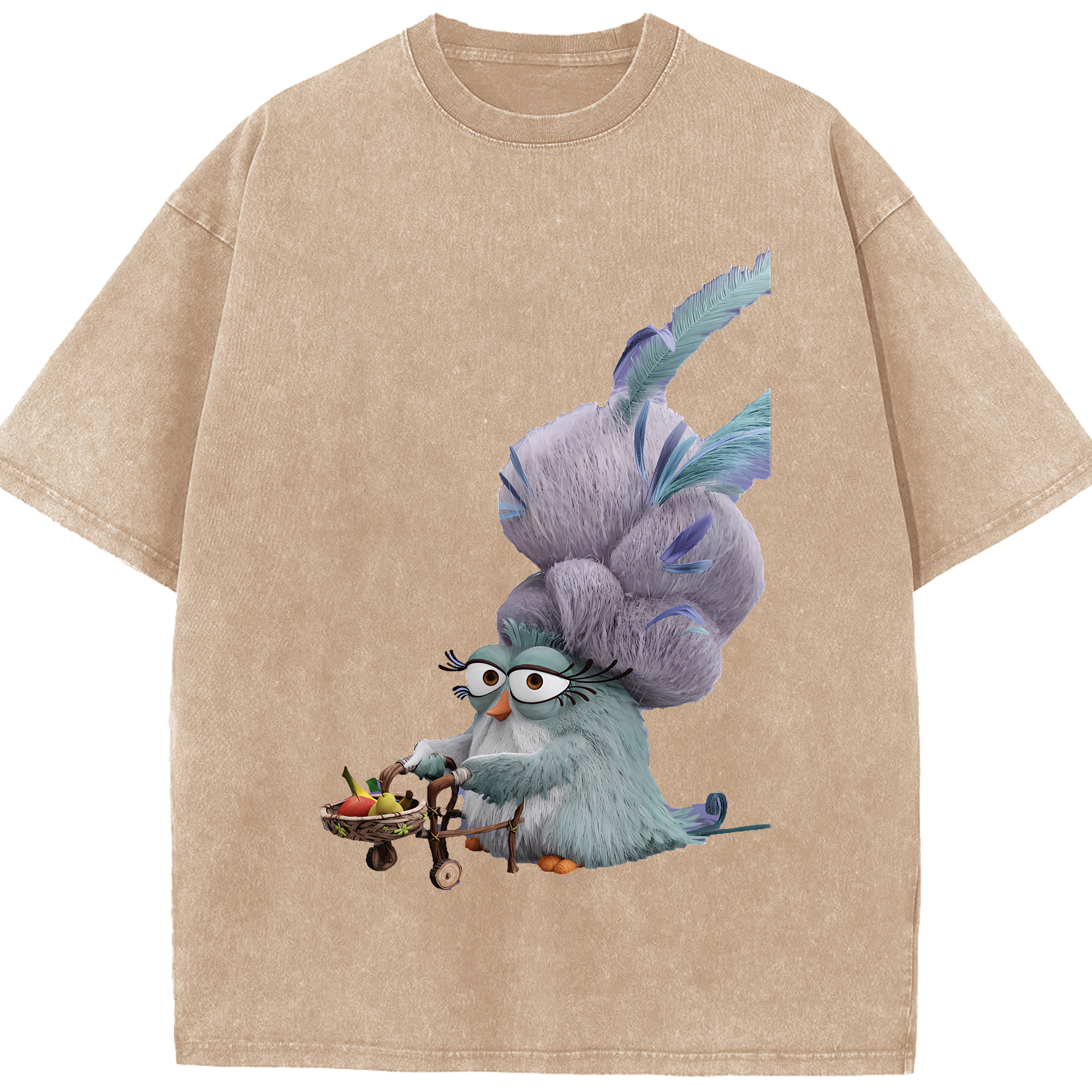 （画像用） Angry Birds アングリーバード 綿100% ヴィンテージ風 半袖Tシャツ（フロントプリント）