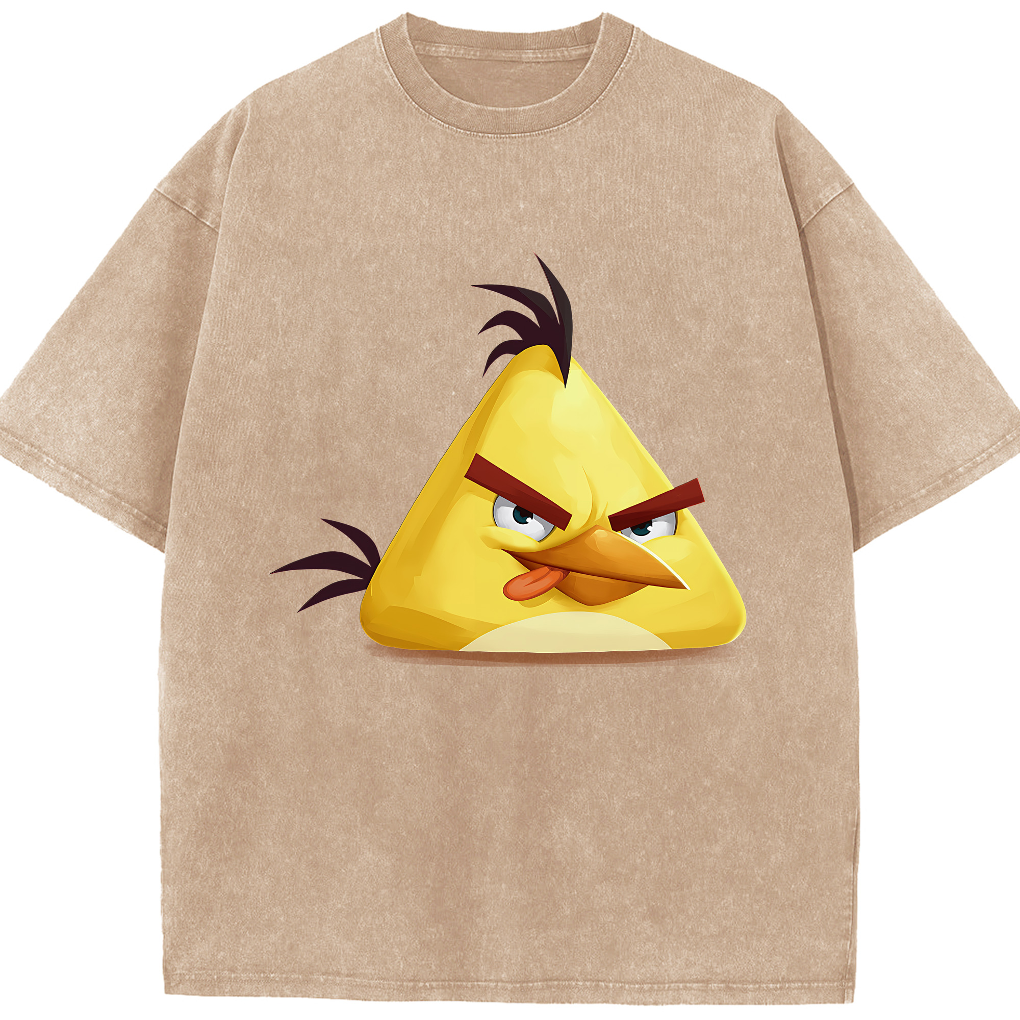 （画像用） Angry Birds アングリーバード 綿100% ヴィンテージ風 半袖Tシャツ（フロントプリント）