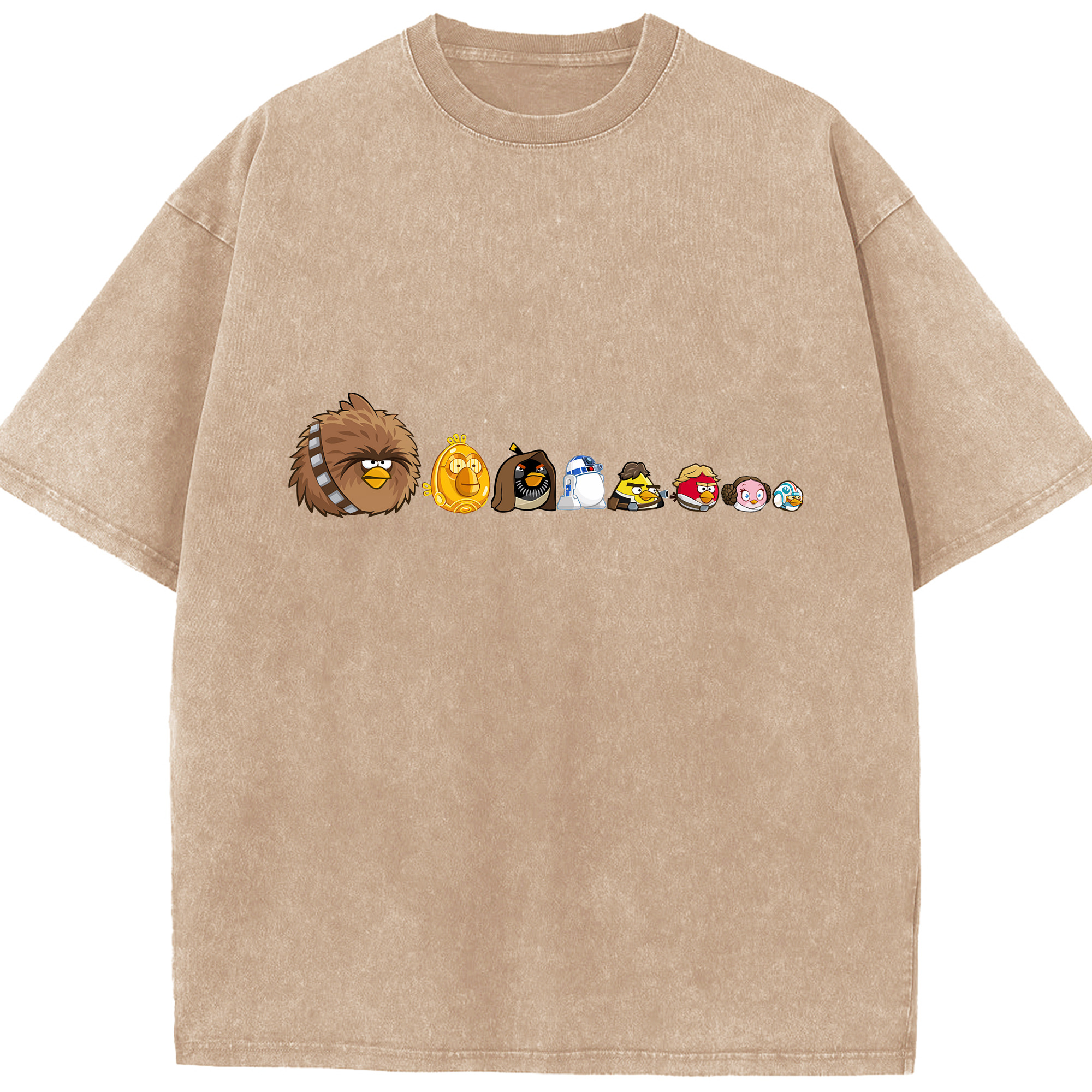 （画像用） Angry Birds アングリーバード 綿100% ヴィンテージ風 半袖Tシャツ（フロントプリント）