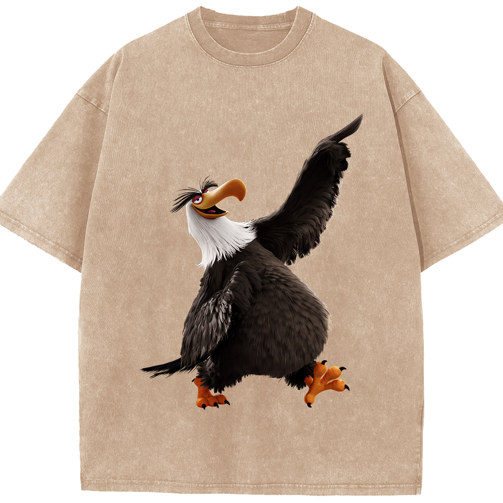 （画像用） Angry Birds アングリーバード 綿100% ヴィンテージ風 半袖Tシャツ（フロントプリント）