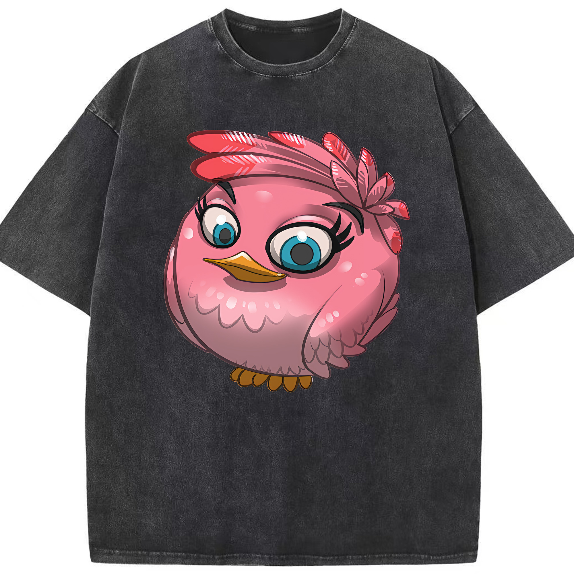 （画像用） Angry Birds アングリーバード 綿100% ヴィンテージ風 半袖Tシャツ（フロントプリント）