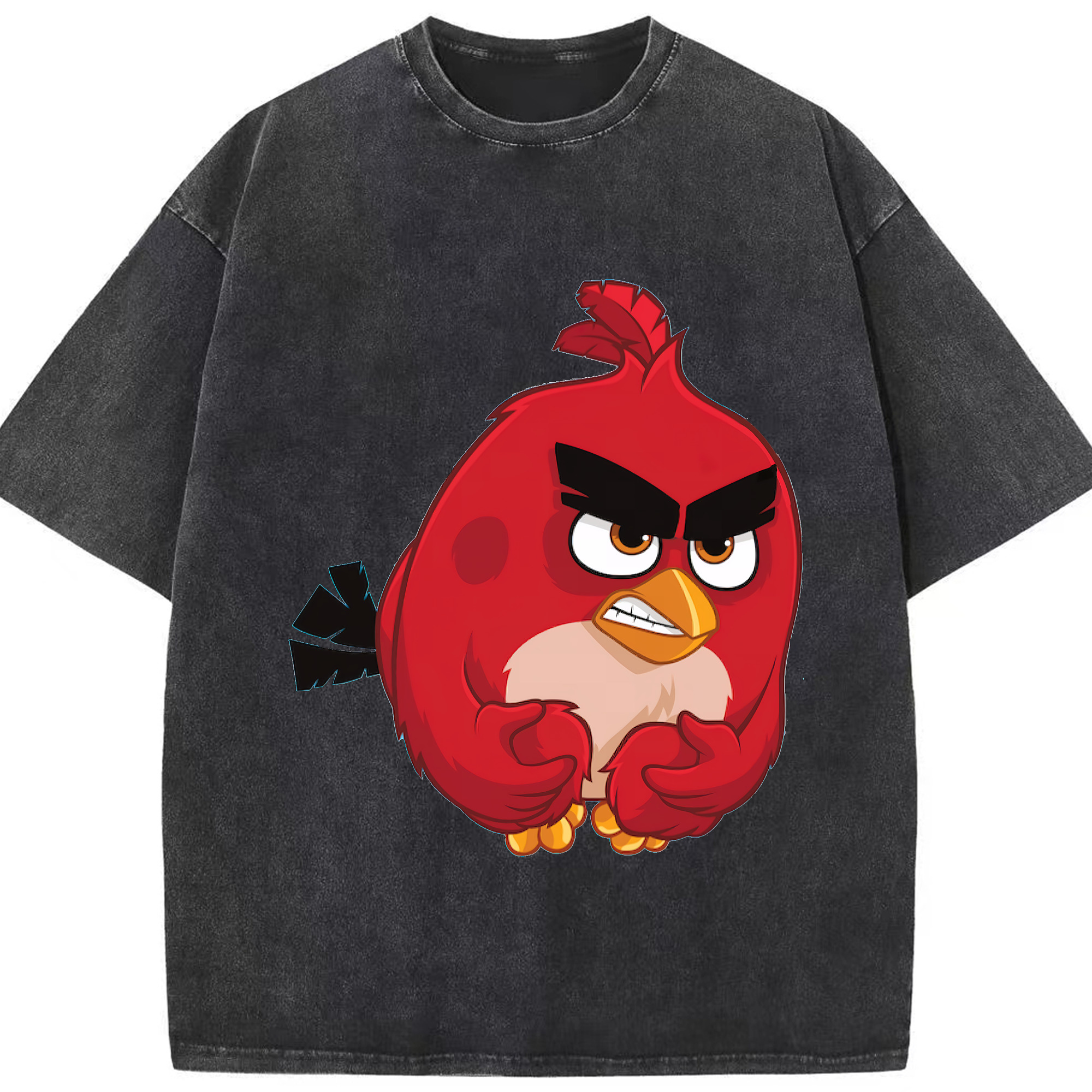 （画像用） Angry Birds アングリーバード 綿100% ヴィンテージ風 半袖Tシャツ（フロントプリント）
