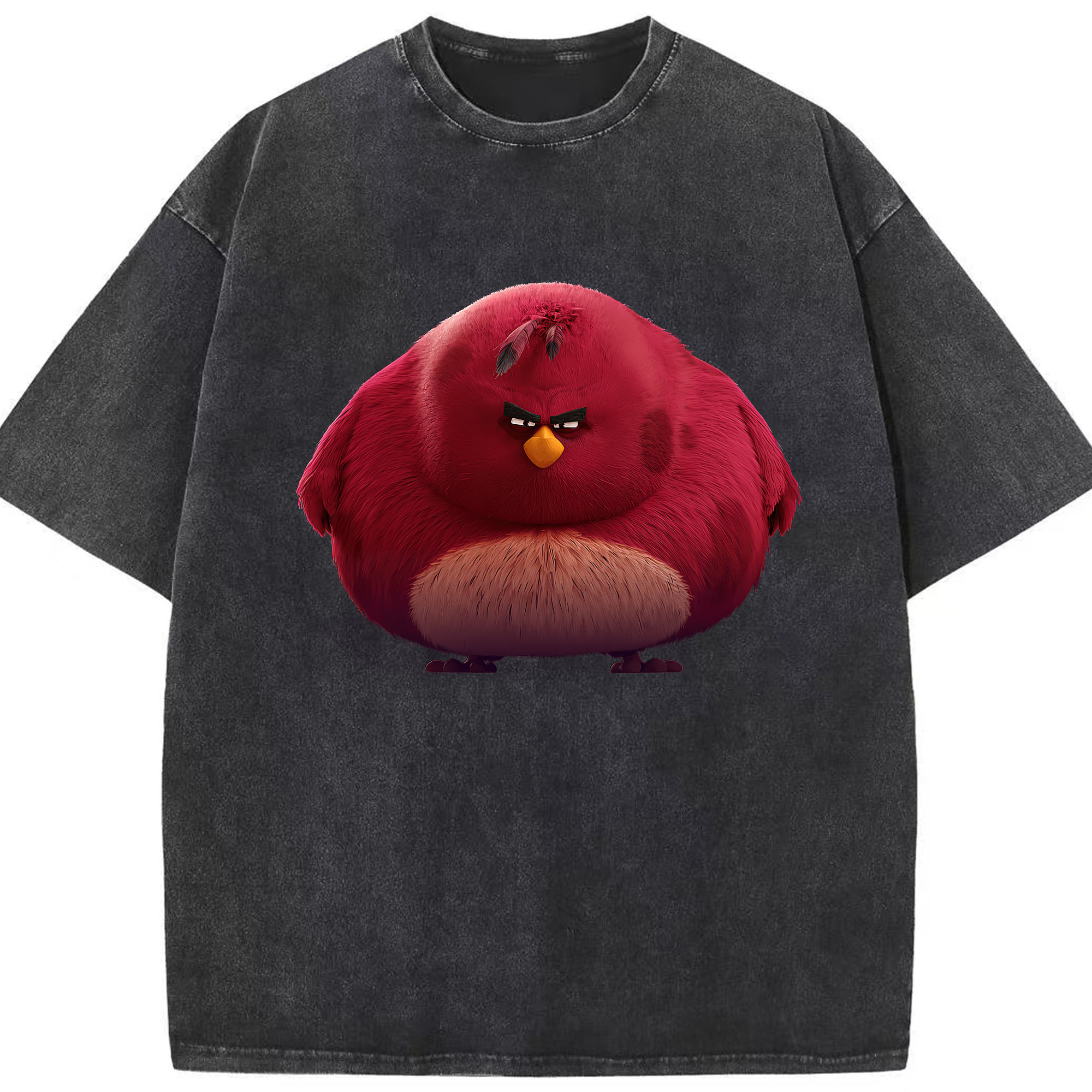 （画像用） Angry Birds アングリーバード 綿100% ヴィンテージ風 半袖Tシャツ（フロントプリント）