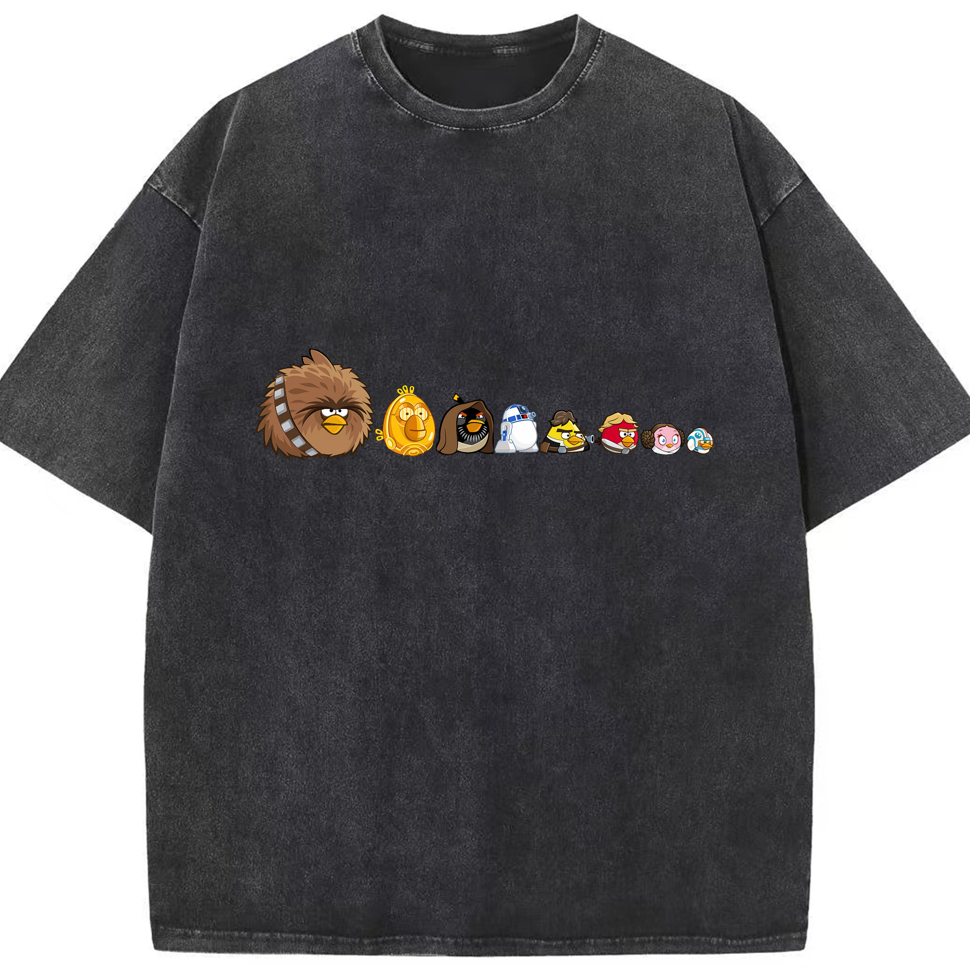（画像用） Angry Birds アングリーバード 綿100% ヴィンテージ風 半袖Tシャツ（フロントプリント）