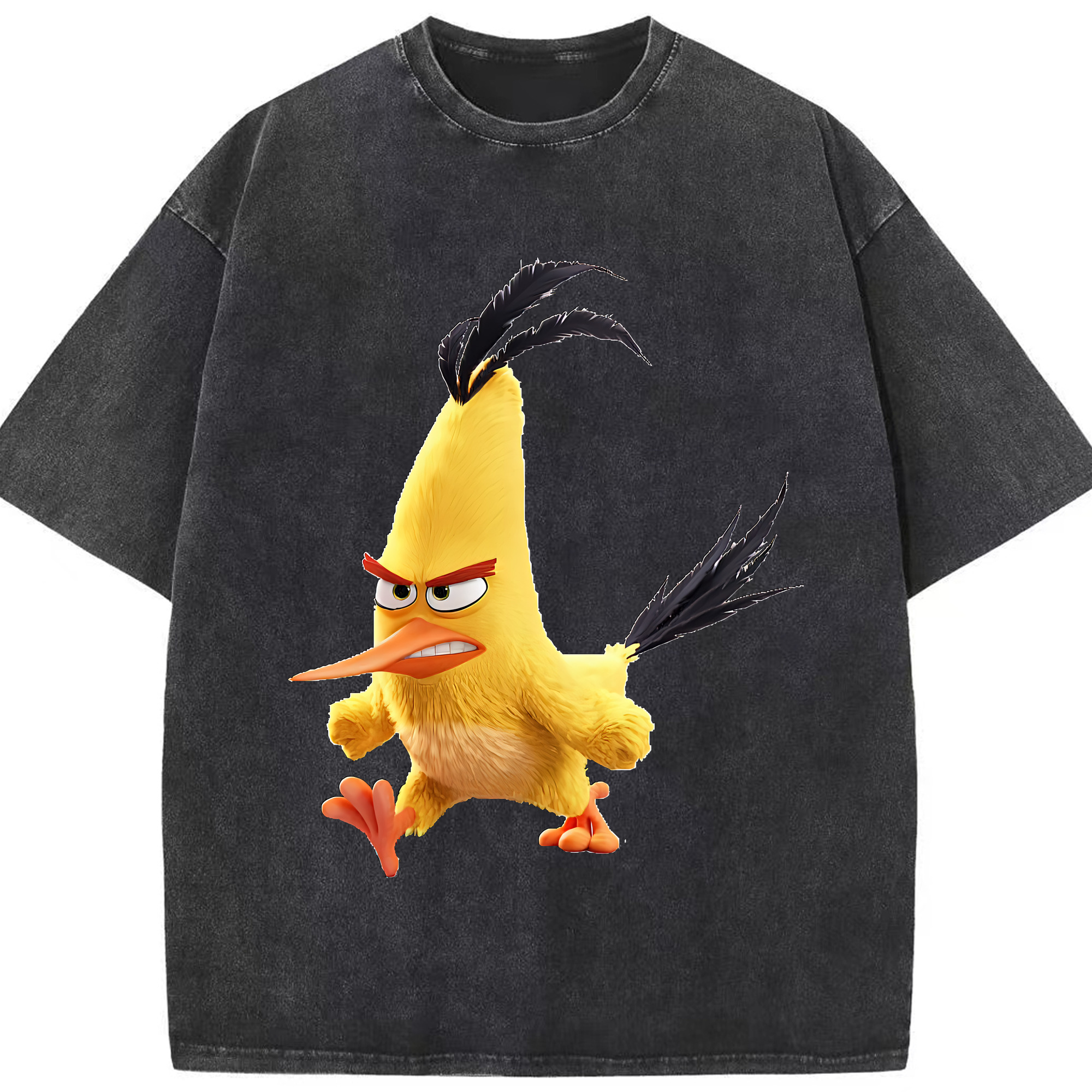（画像用） Angry Birds アングリーバード 綿100% ヴィンテージ風 半袖Tシャツ（フロントプリント）