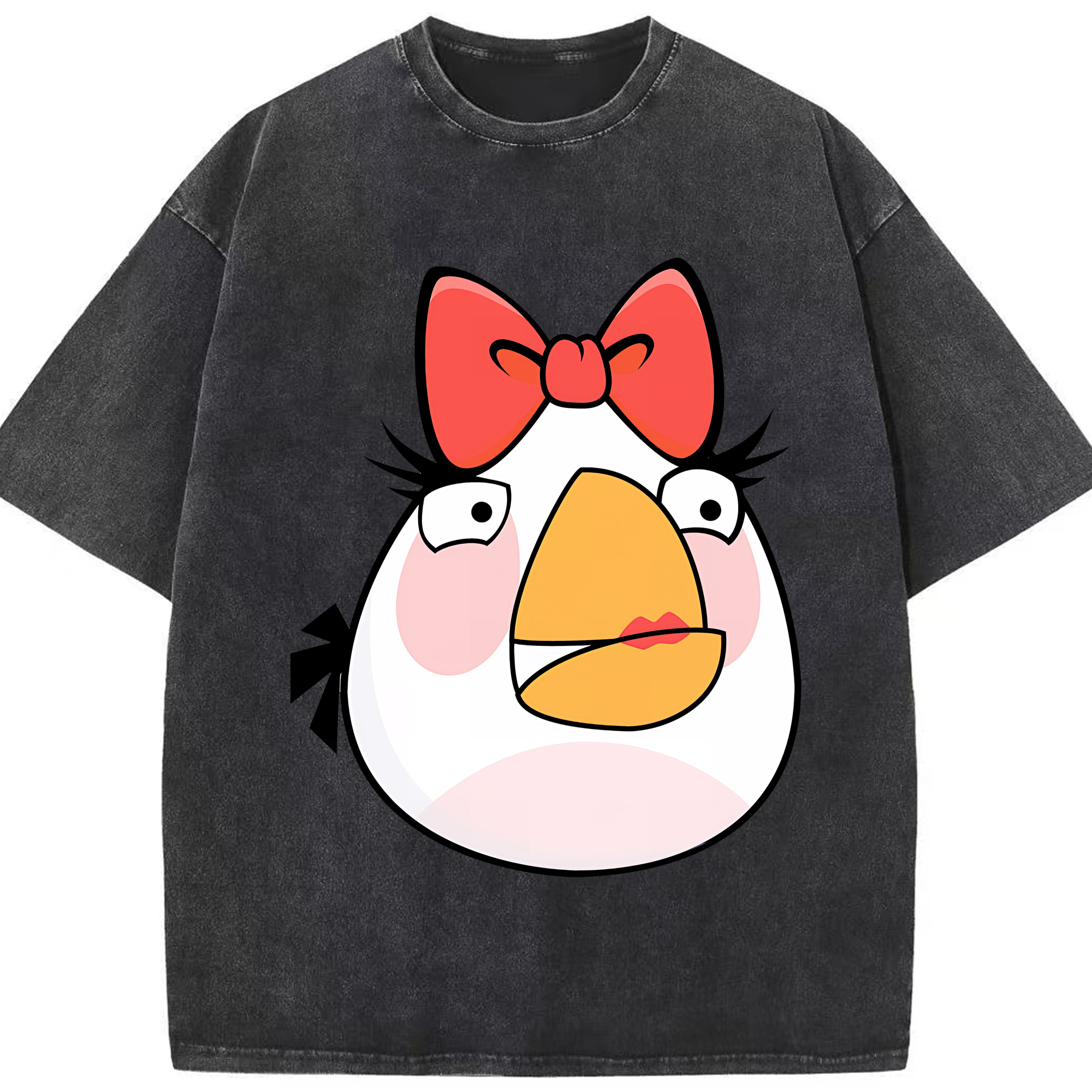 （画像用） Angry Birds アングリーバード 綿100% ヴィンテージ風 半袖Tシャツ（フロントプリント）