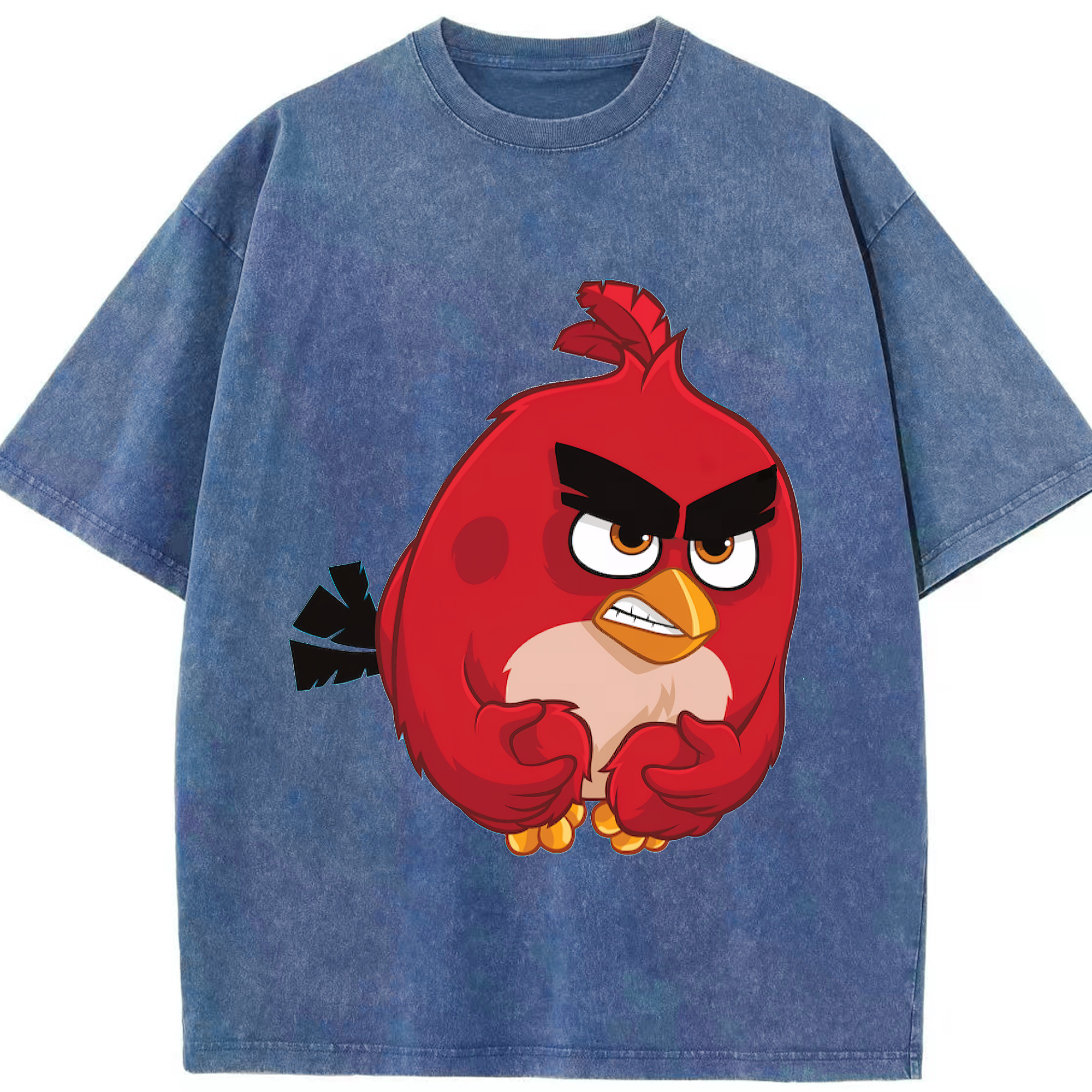 （画像用） Angry Birds アングリーバード 綿100% ヴィンテージ風 半袖Tシャツ（フロントプリント）