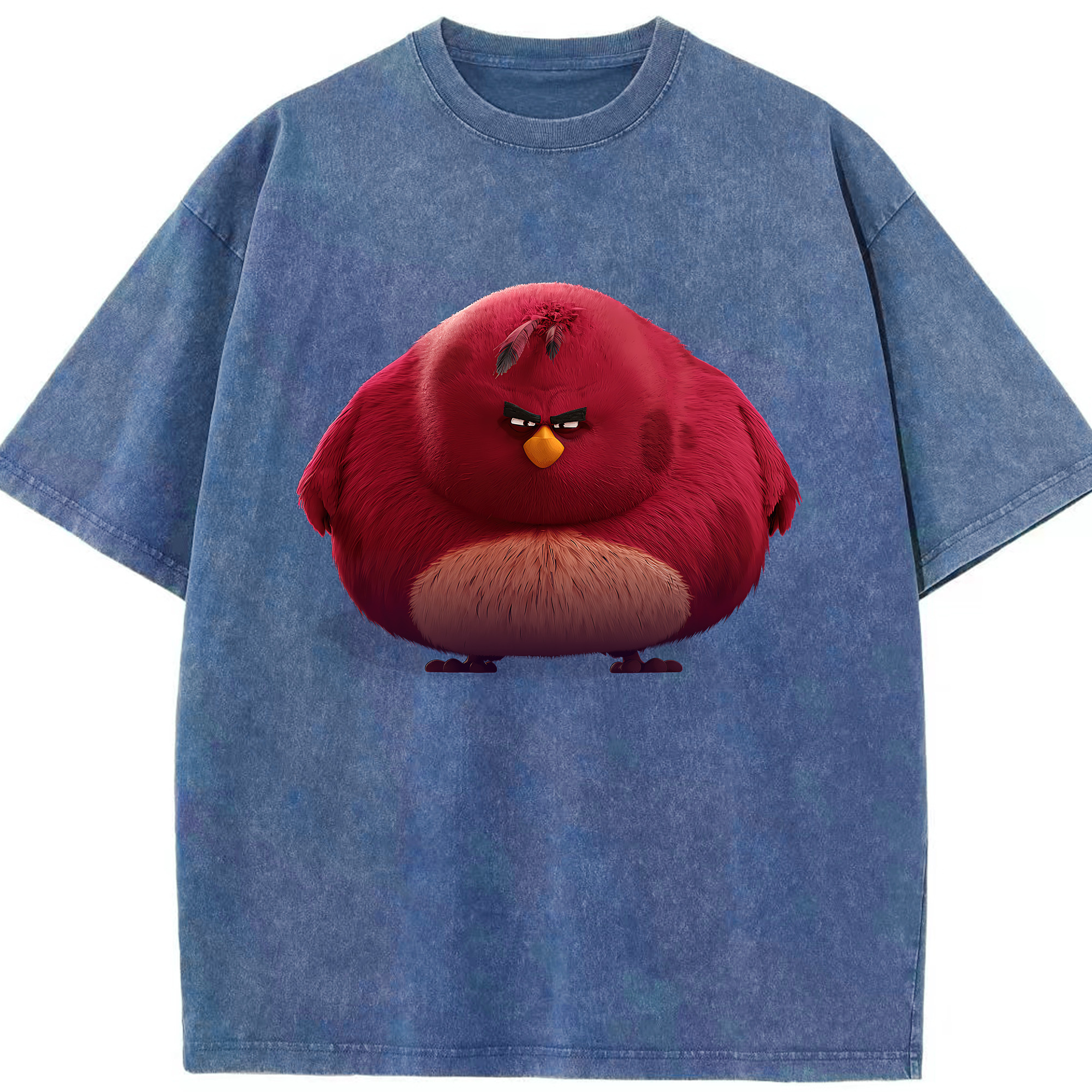 （画像用） Angry Birds アングリーバード 綿100% ヴィンテージ風 半袖Tシャツ（フロントプリント）