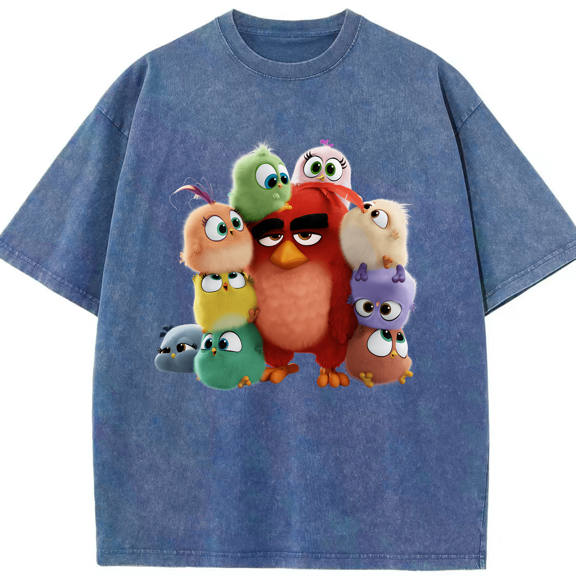 （画像用） Angry Birds アングリーバード 綿100% ヴィンテージ風 半袖Tシャツ（フロントプリント）