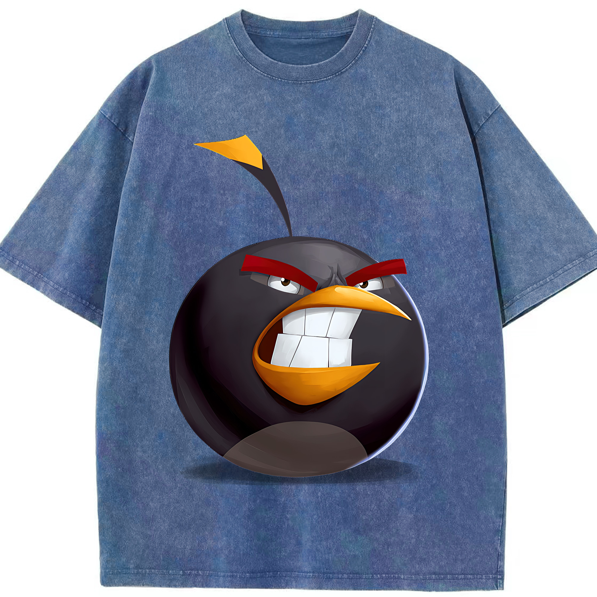 （画像用） Angry Birds アングリーバード 綿100% ヴィンテージ風 半袖Tシャツ（フロントプリント）