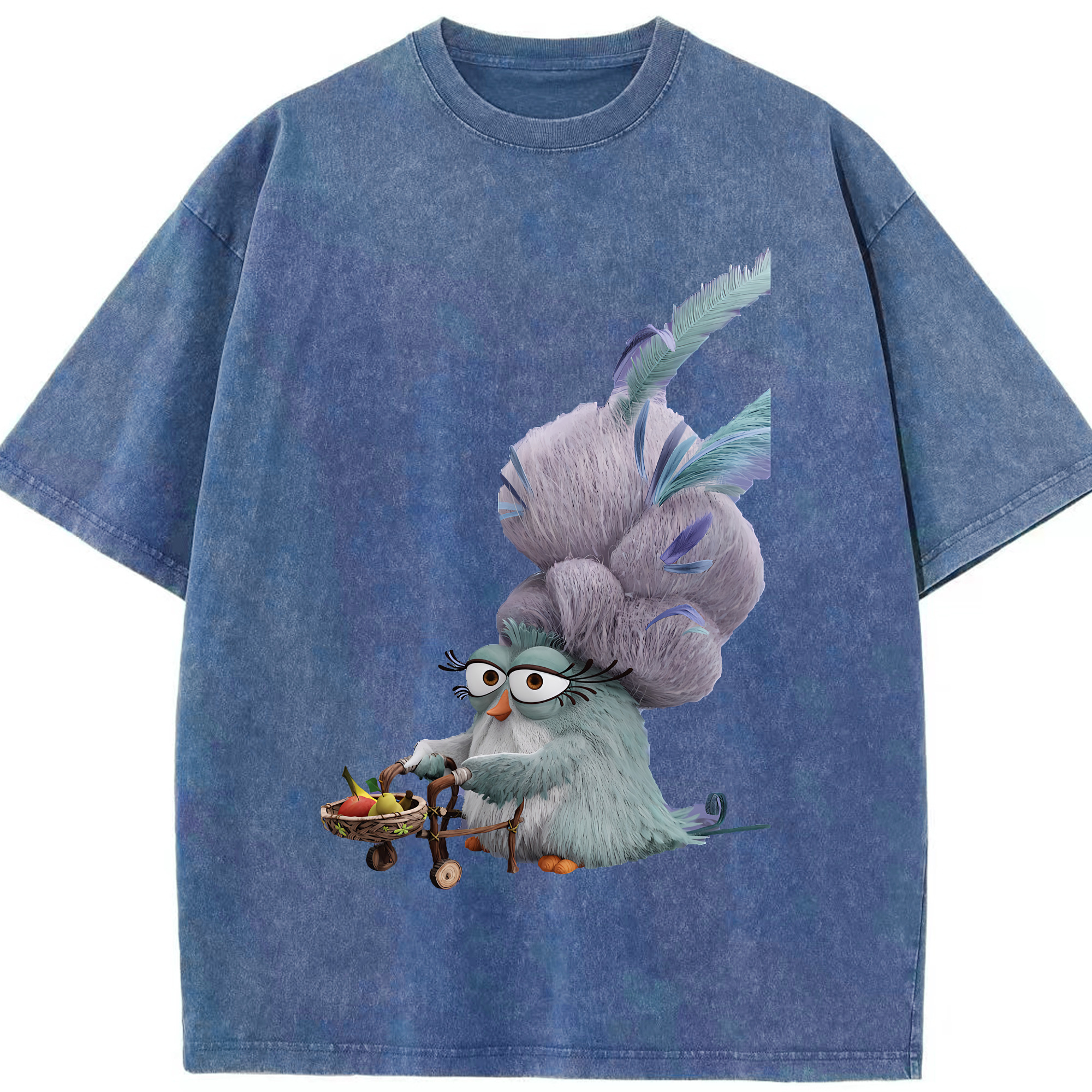 （画像用） Angry Birds アングリーバード 綿100% ヴィンテージ風 半袖Tシャツ（フロントプリント）