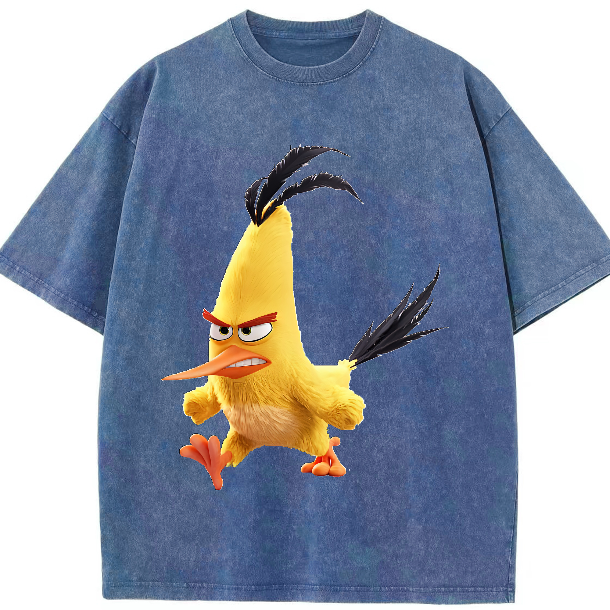 （画像用） Angry Birds アングリーバード 綿100% ヴィンテージ風 半袖Tシャツ（フロントプリント）