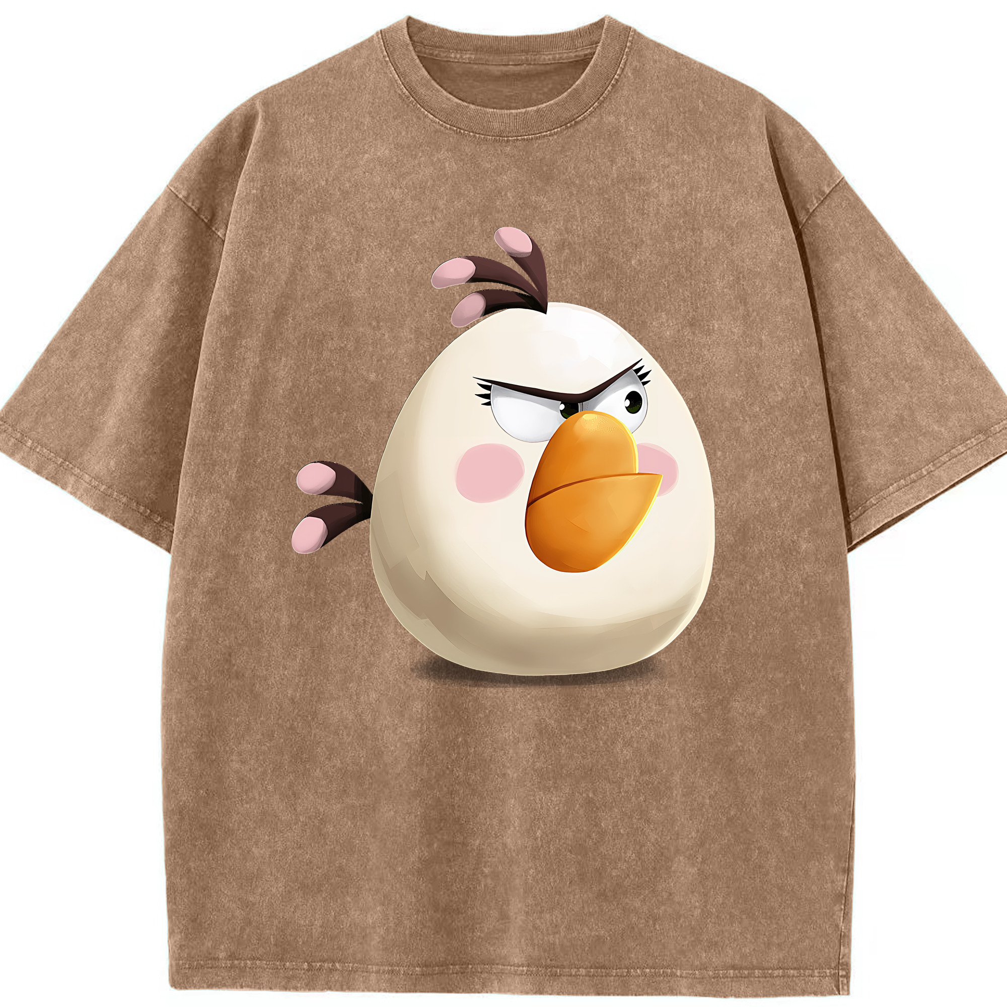 （画像用） Angry Birds アングリーバード 綿100% ヴィンテージ風 半袖Tシャツ（フロントプリント）