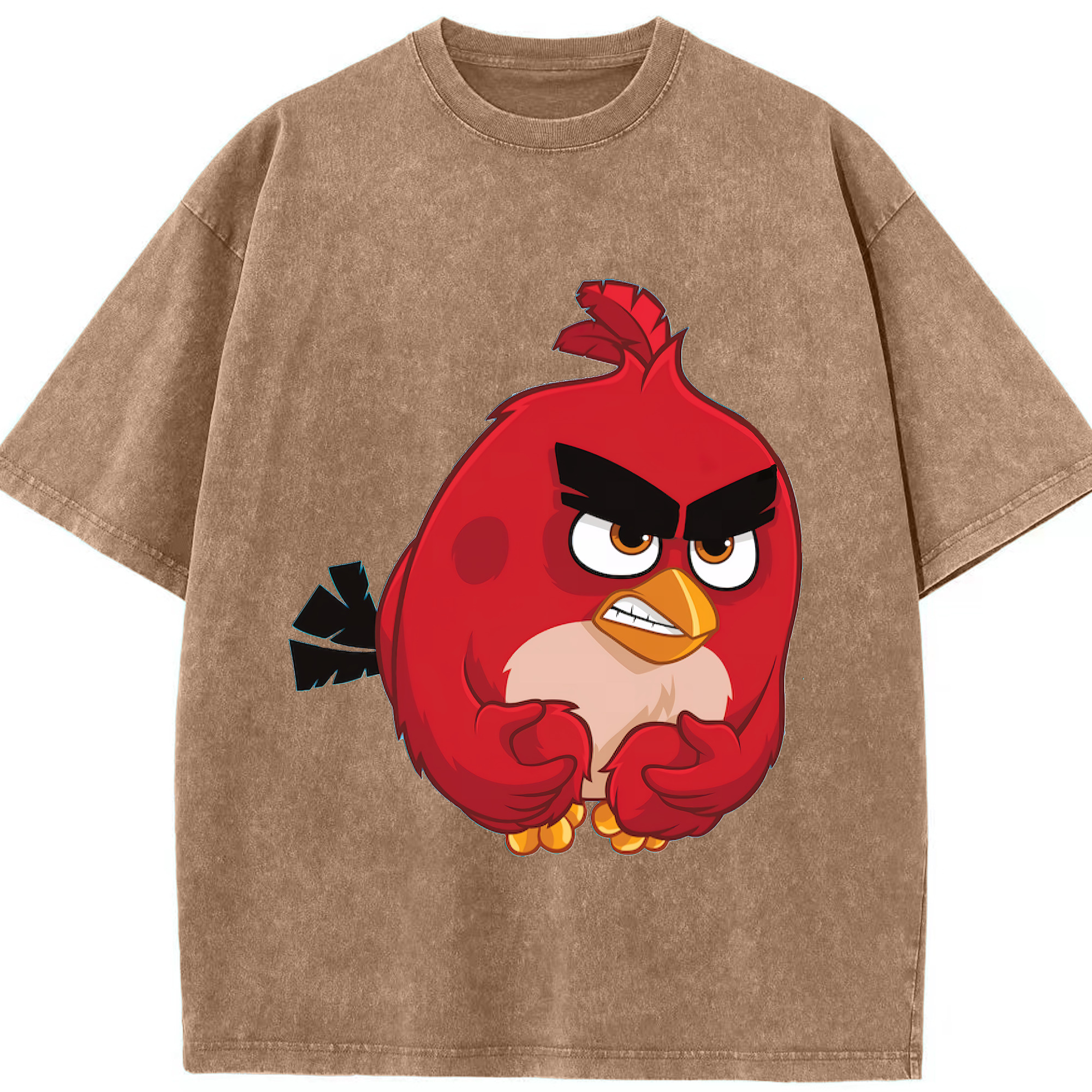 （画像用） Angry Birds アングリーバード 綿100% ヴィンテージ風 半袖Tシャツ（フロントプリント）