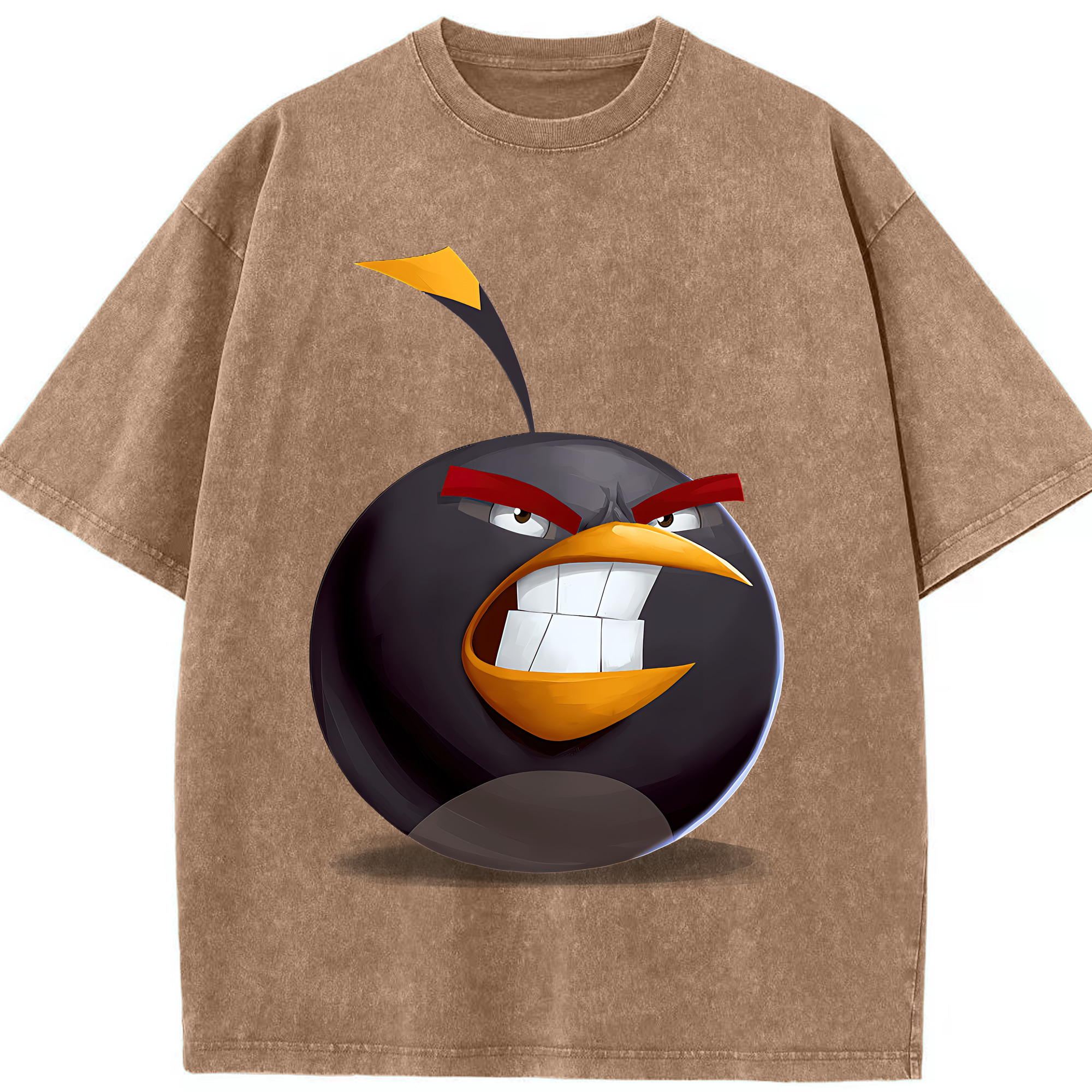 （画像用） Angry Birds アングリーバード 綿100% ヴィンテージ風 半袖Tシャツ（フロントプリント）