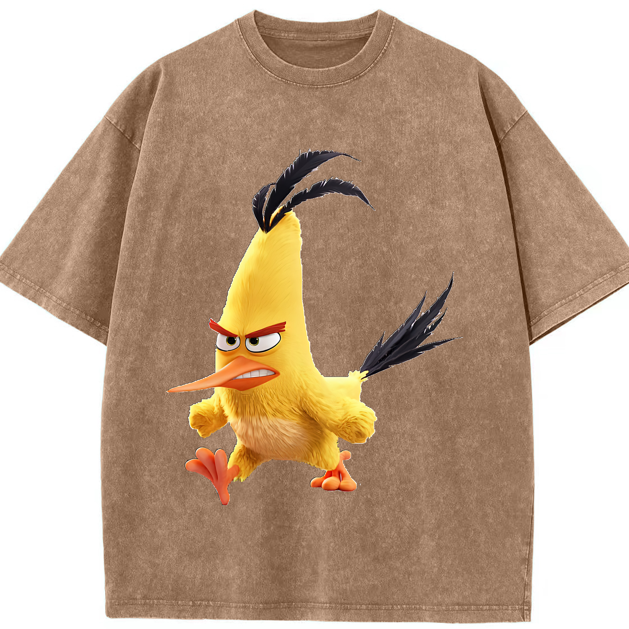 （画像用） Angry Birds アングリーバード 綿100% ヴィンテージ風 半袖Tシャツ（フロントプリント）