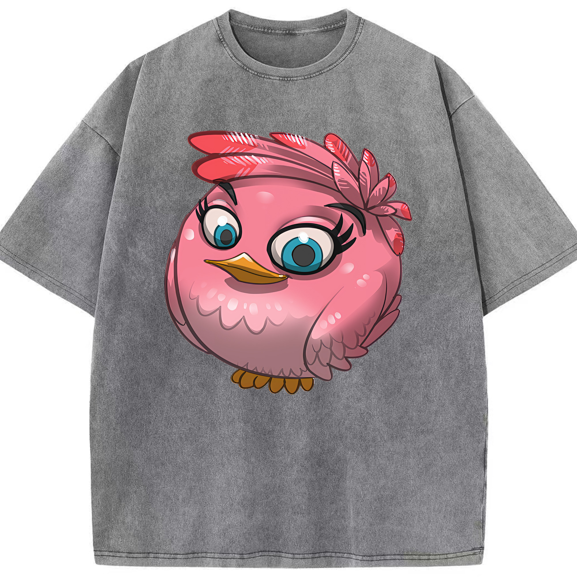 （画像用） Angry Birds アングリーバード 綿100% ヴィンテージ風 半袖Tシャツ（フロントプリント）