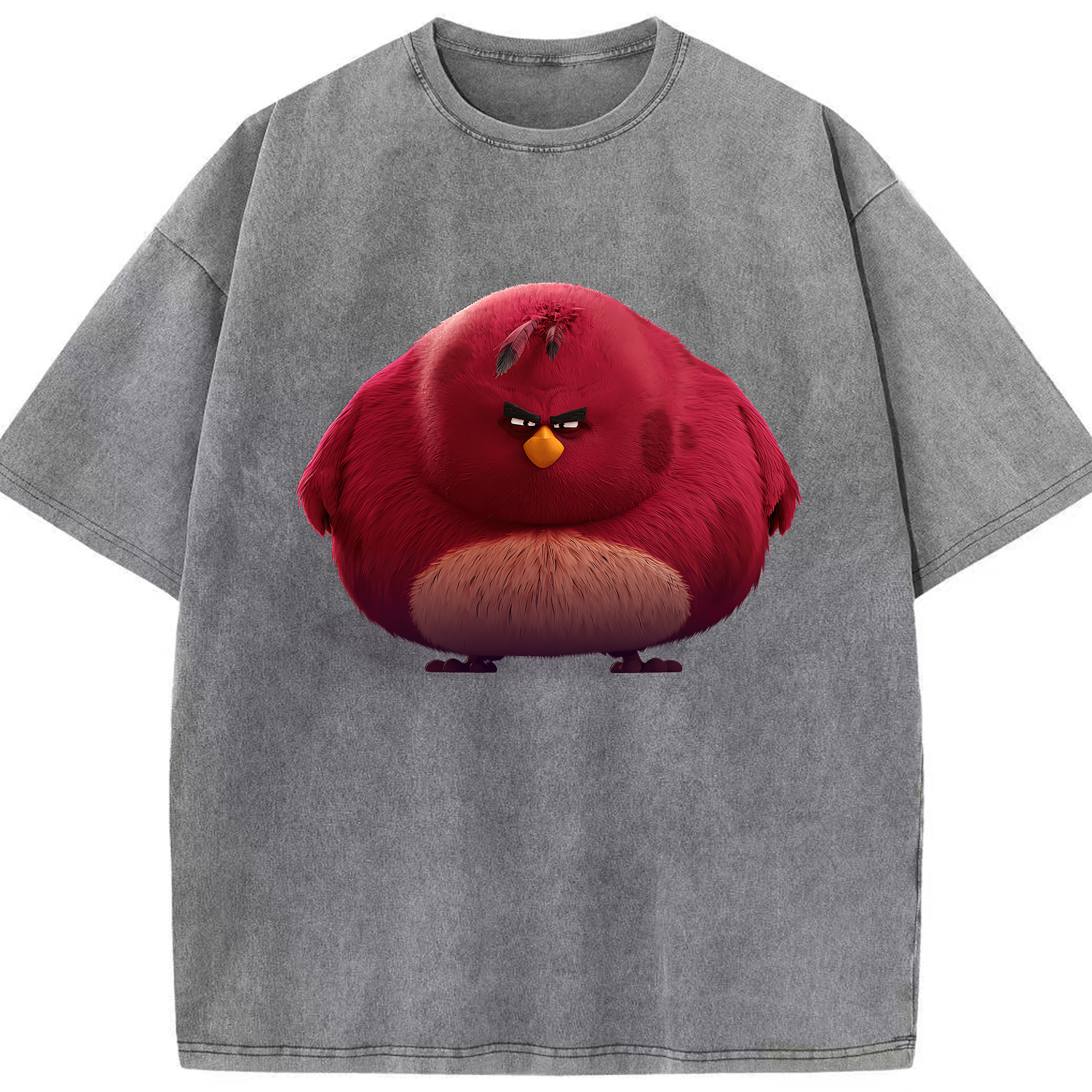 （画像用） Angry Birds アングリーバード 綿100% ヴィンテージ風 半袖Tシャツ（フロントプリント）