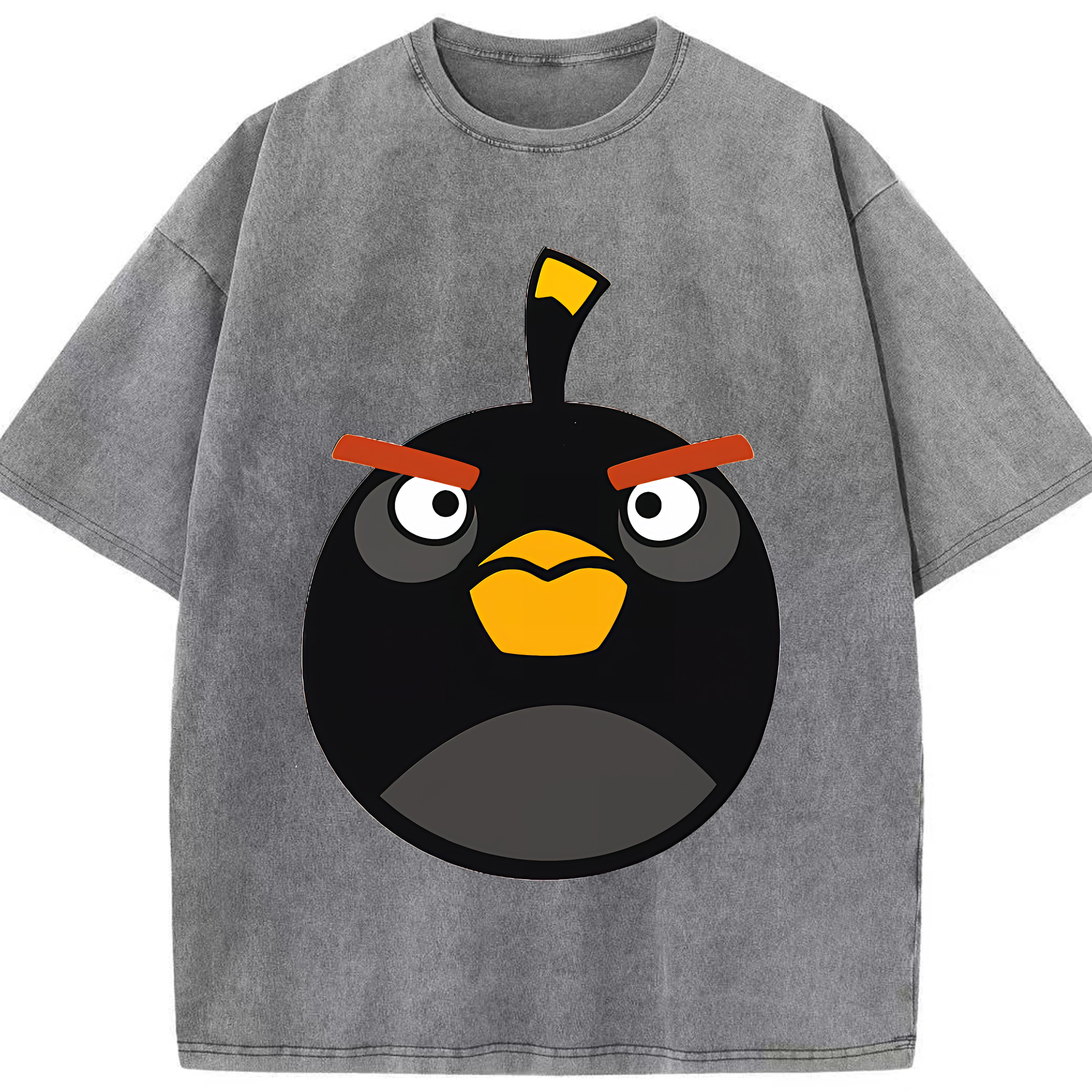（画像用） Angry Birds アングリーバード 綿100% ヴィンテージ風 半袖Tシャツ（フロントプリント）