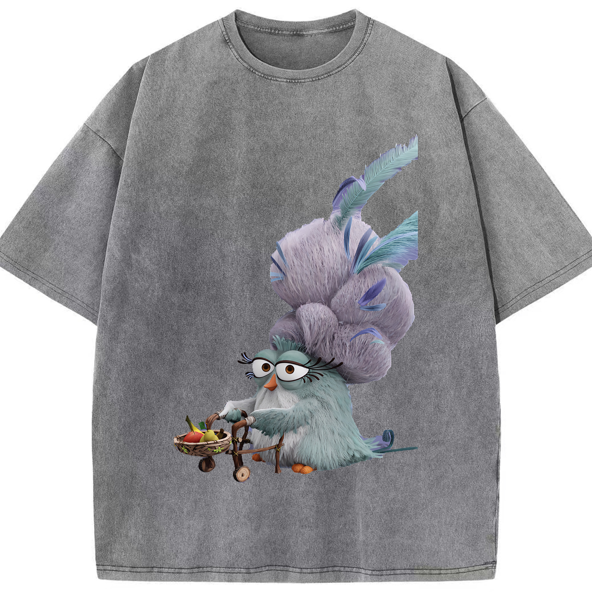 （画像用） Angry Birds アングリーバード 綿100% ヴィンテージ風 半袖Tシャツ（フロントプリント）
