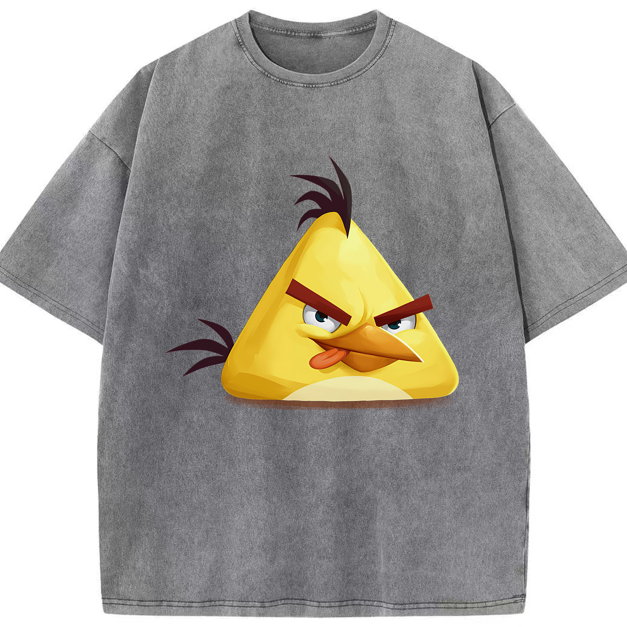 （画像用） Angry Birds アングリーバード 綿100% ヴィンテージ風 半袖Tシャツ（フロントプリント）