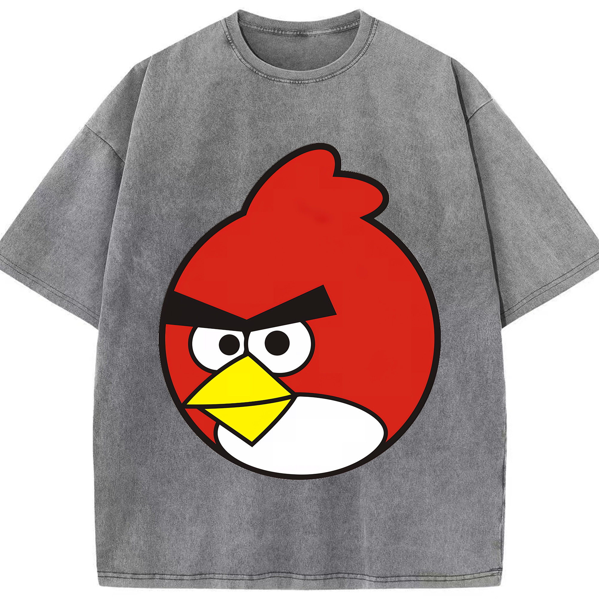 （画像用） Angry Birds アングリーバード 綿100% ヴィンテージ風 半袖Tシャツ（フロントプリント）