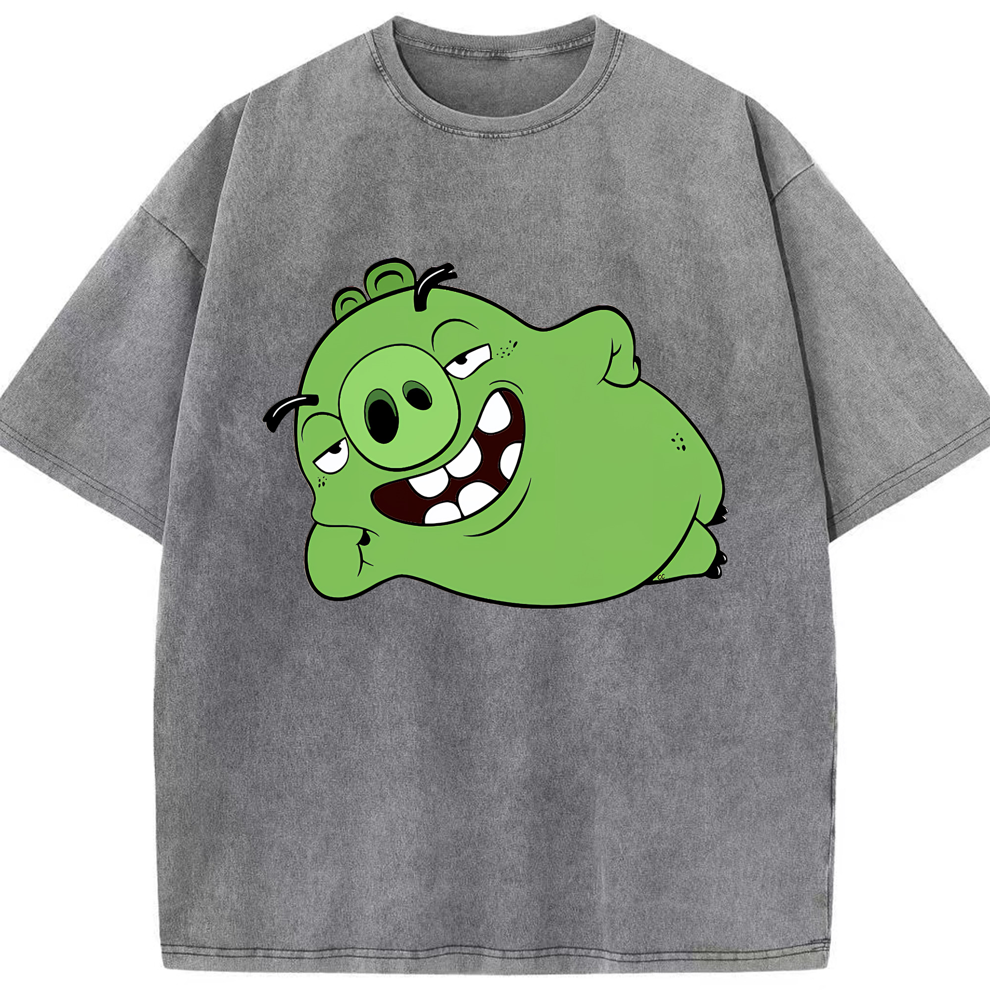 （画像用） Angry Birds アングリーバード 綿100% ヴィンテージ風 半袖Tシャツ（フロントプリント）