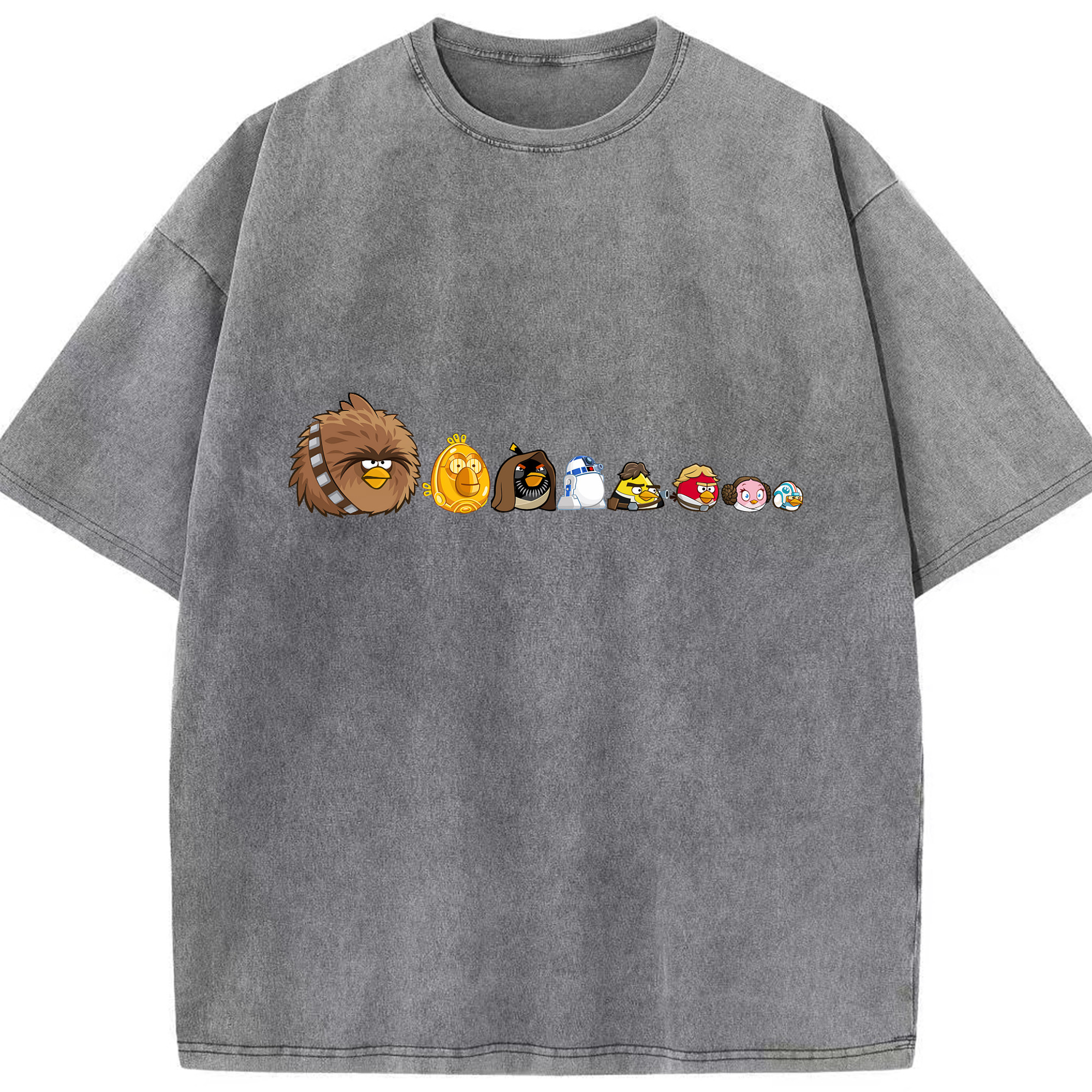 （画像用） Angry Birds アングリーバード 綿100% ヴィンテージ風 半袖Tシャツ（フロントプリント）