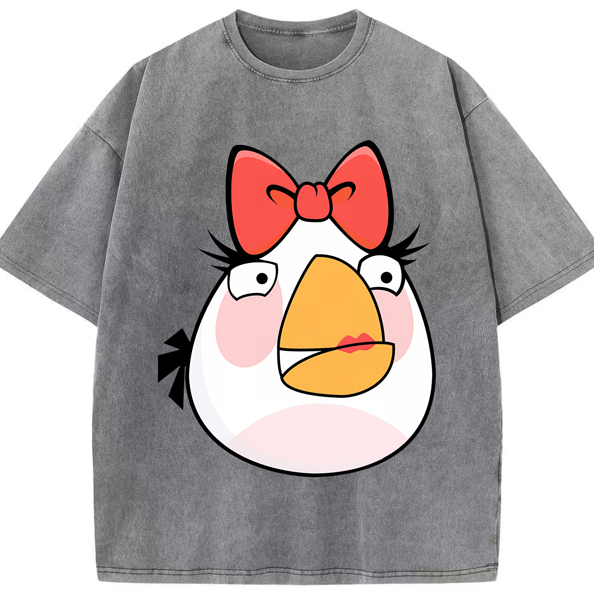 （画像用） Angry Birds アングリーバード 綿100% ヴィンテージ風 半袖Tシャツ（フロントプリント）