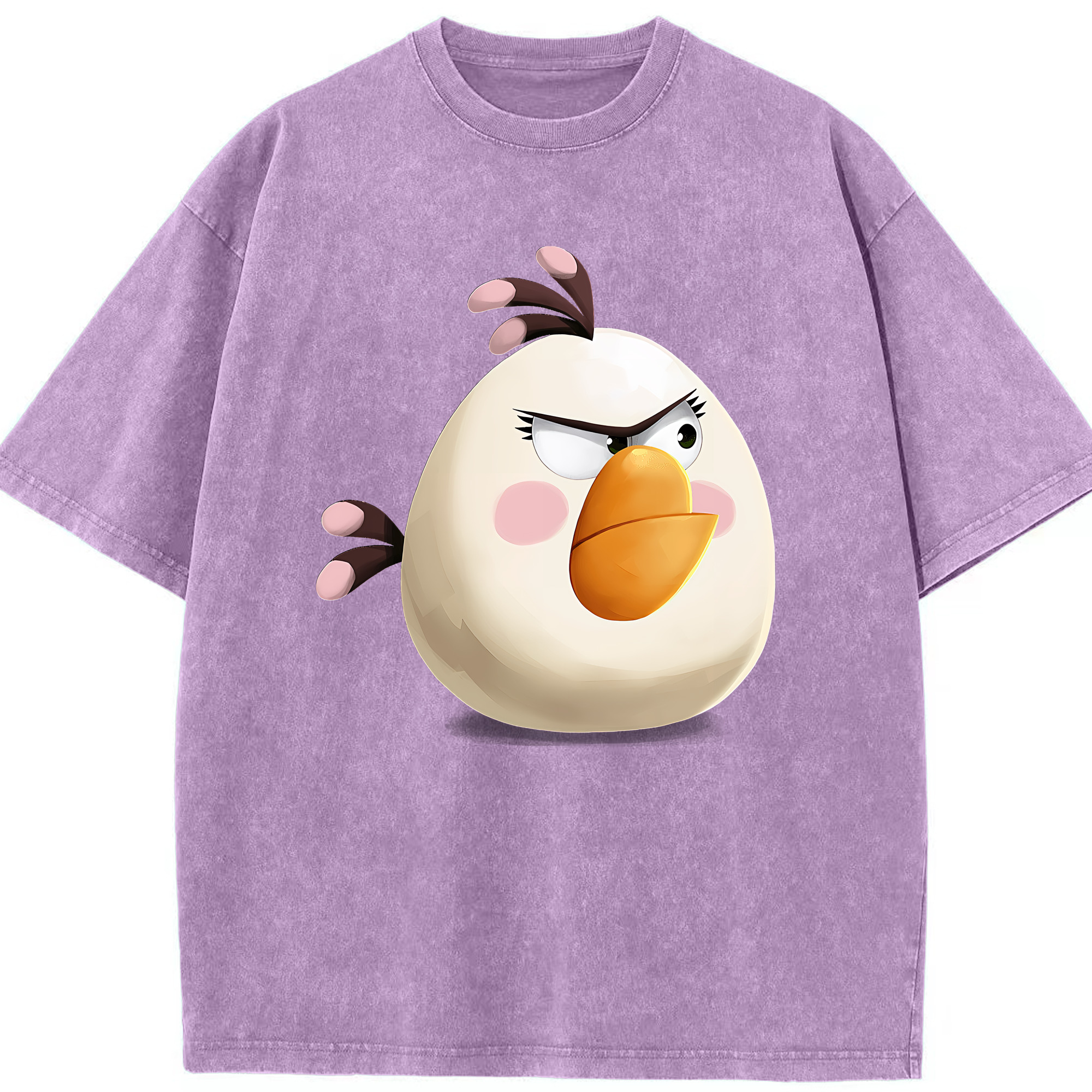 （画像用） Angry Birds アングリーバード 綿100% ヴィンテージ風 半袖Tシャツ（フロントプリント）