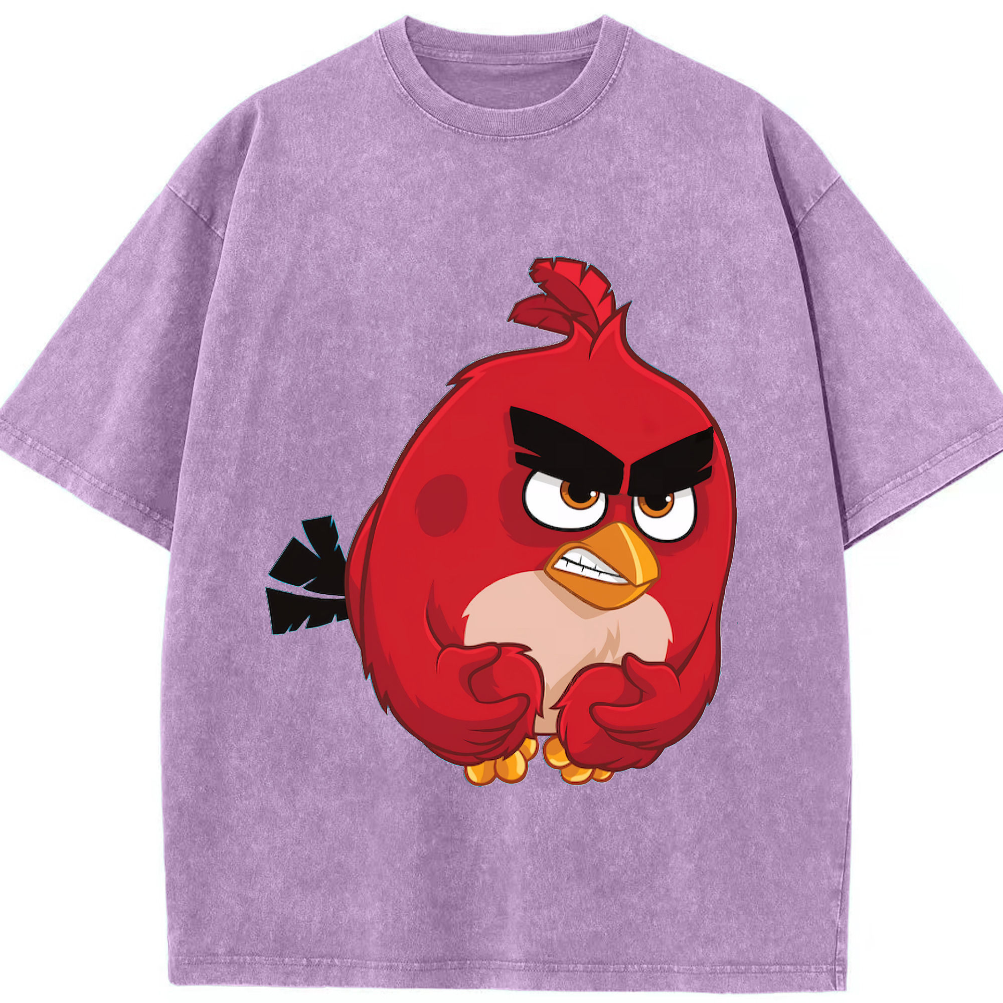 （画像用） Angry Birds アングリーバード 綿100% ヴィンテージ風 半袖Tシャツ（フロントプリント）