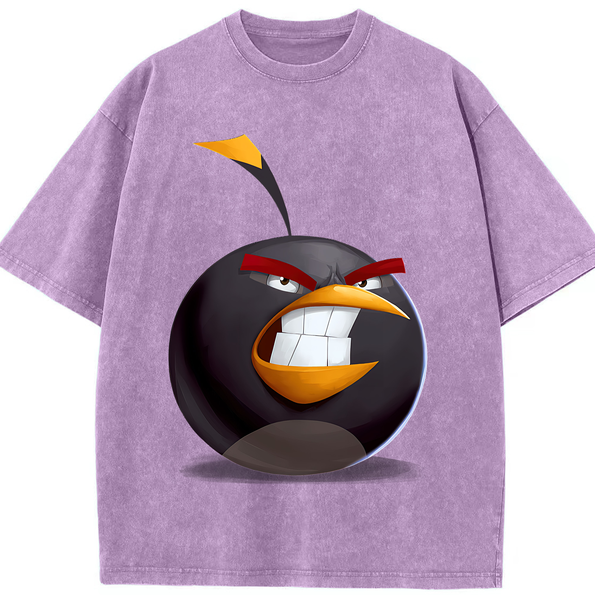 （画像用） Angry Birds アングリーバード 綿100% ヴィンテージ風 半袖Tシャツ（フロントプリント）