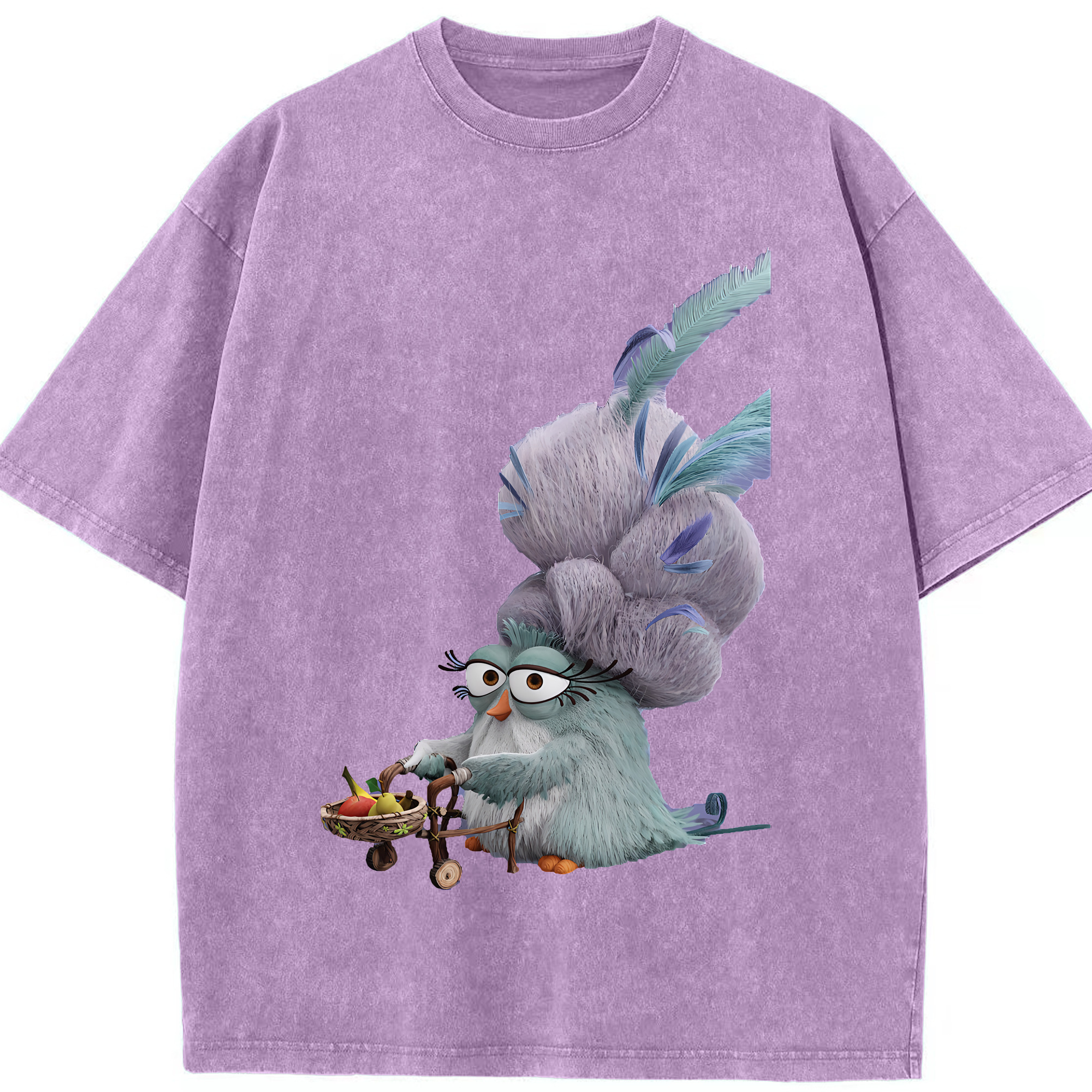（画像用） Angry Birds アングリーバード 綿100% ヴィンテージ風 半袖Tシャツ（フロントプリント）