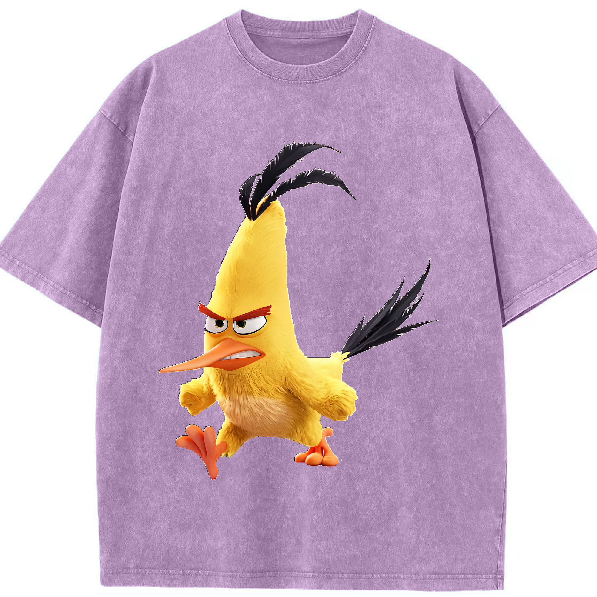 （画像用） Angry Birds アングリーバード 綿100% ヴィンテージ風 半袖Tシャツ（フロントプリント）