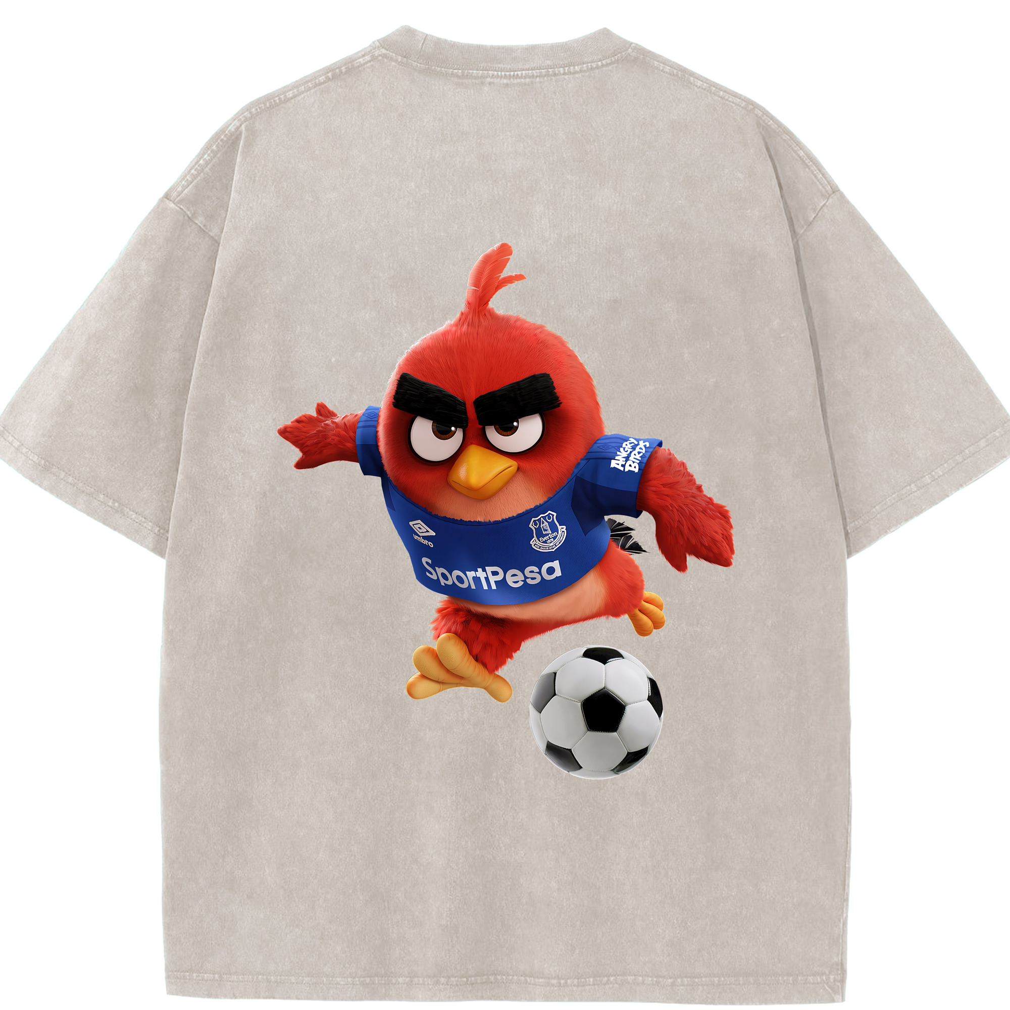 （画像用） Angry Birds アングリーバード 綿100% ヴィンテージ風 半袖Tシャツ（背面プリント）