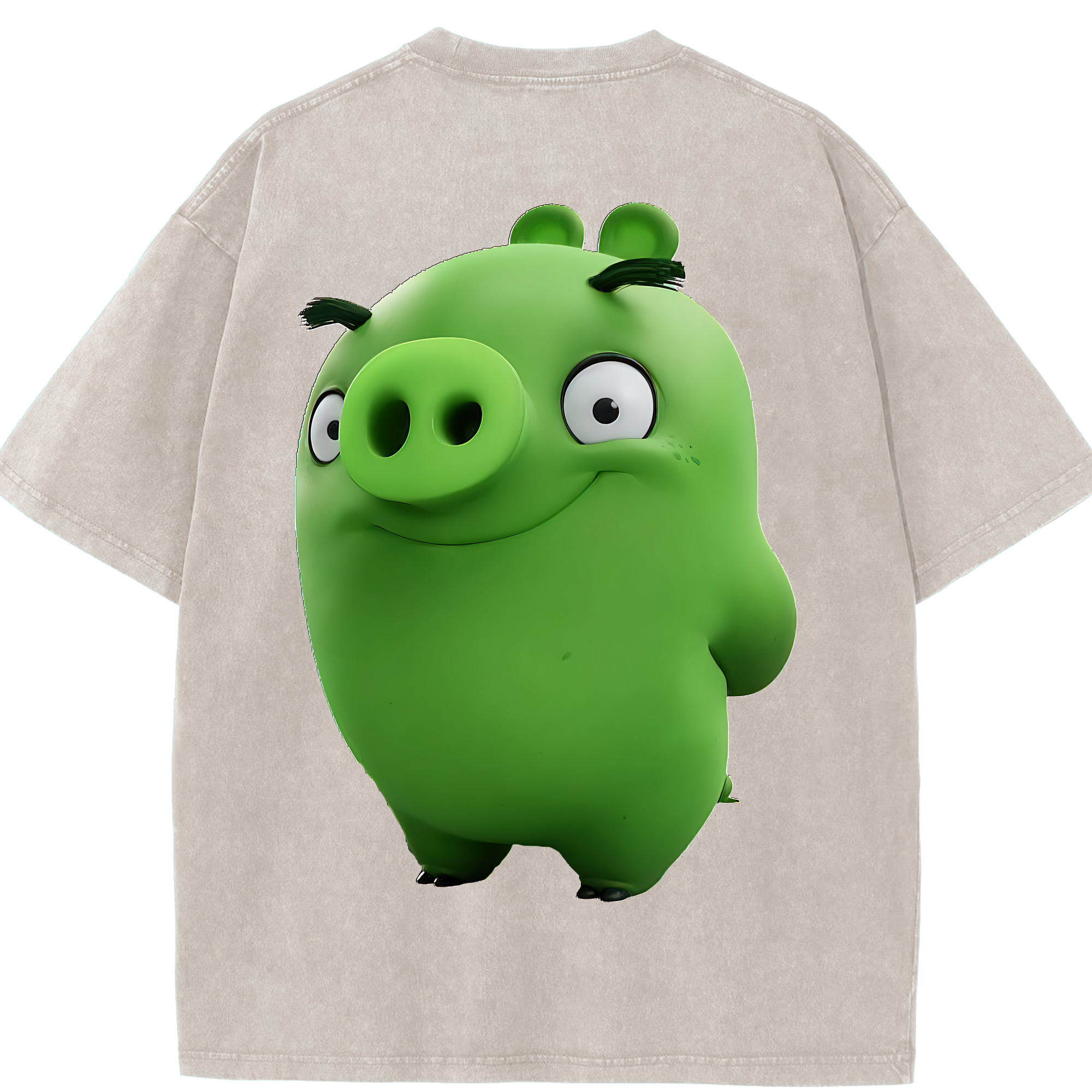 （画像用） Angry Birds アングリーバード 綿100% ヴィンテージ風 半袖Tシャツ（背面プリント）
