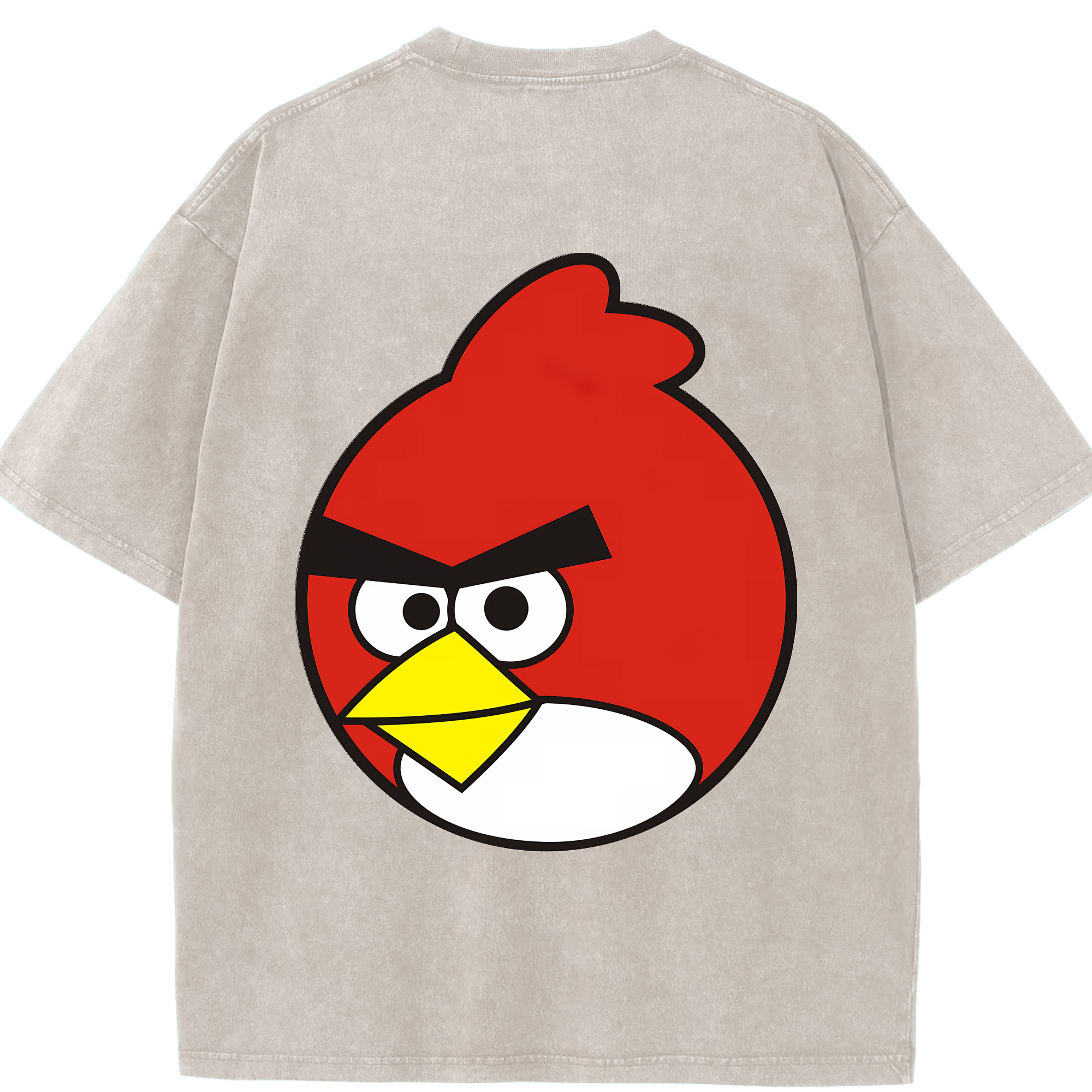 （画像用） Angry Birds アングリーバード 綿100% ヴィンテージ風 半袖Tシャツ（背面プリント）