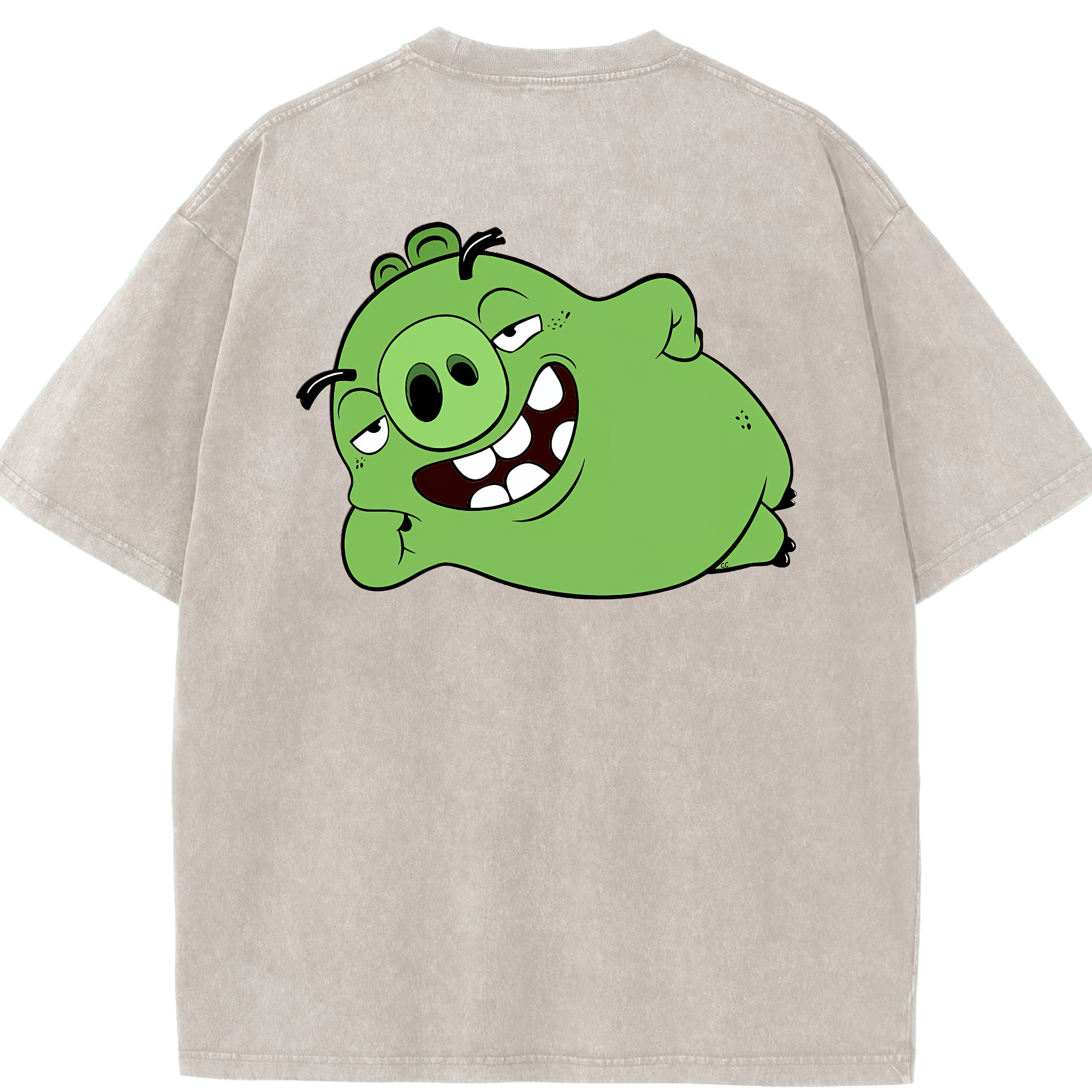（画像用） Angry Birds アングリーバード 綿100% ヴィンテージ風 半袖Tシャツ（背面プリント）
