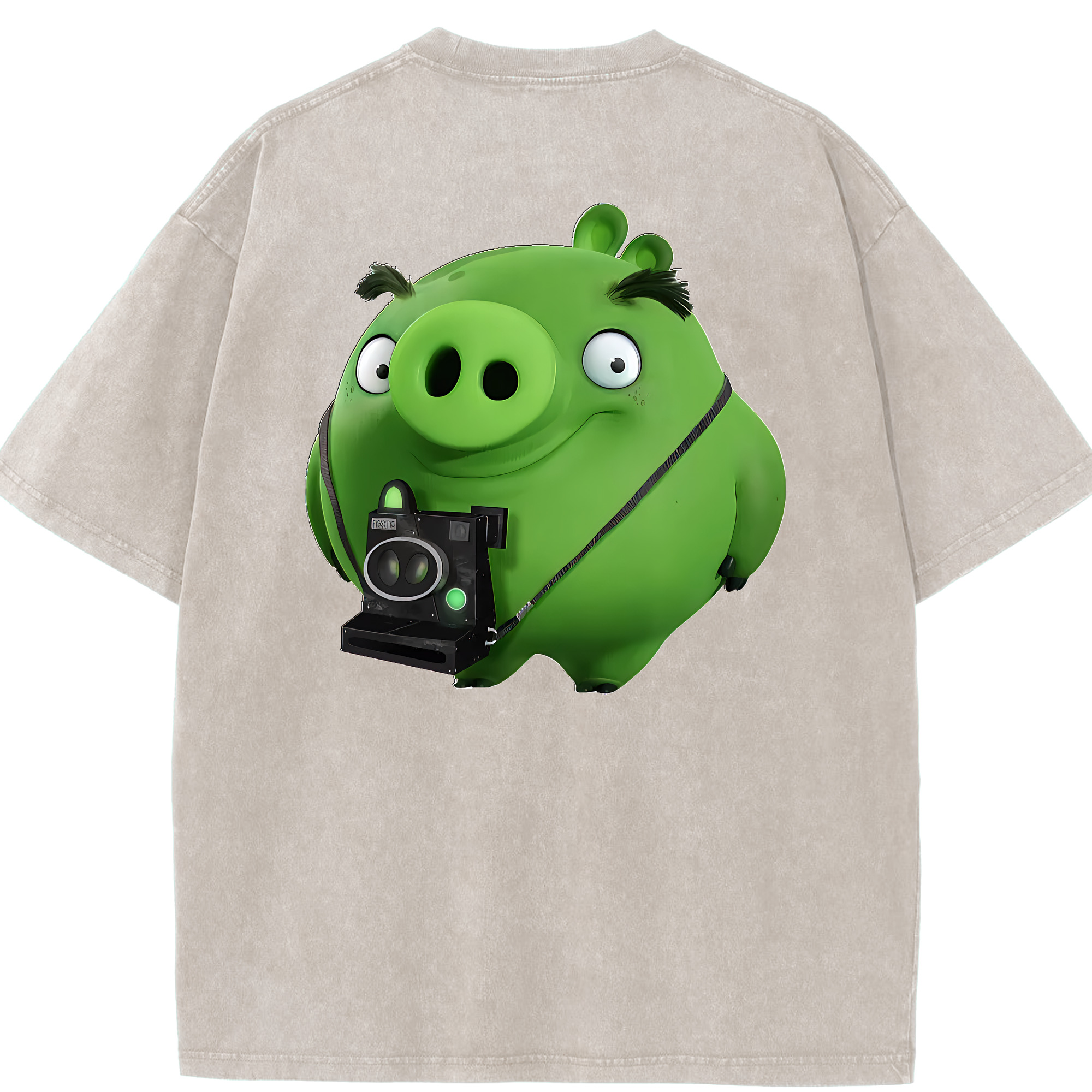 （画像用） Angry Birds アングリーバード 綿100% ヴィンテージ風 半袖Tシャツ（背面プリント）