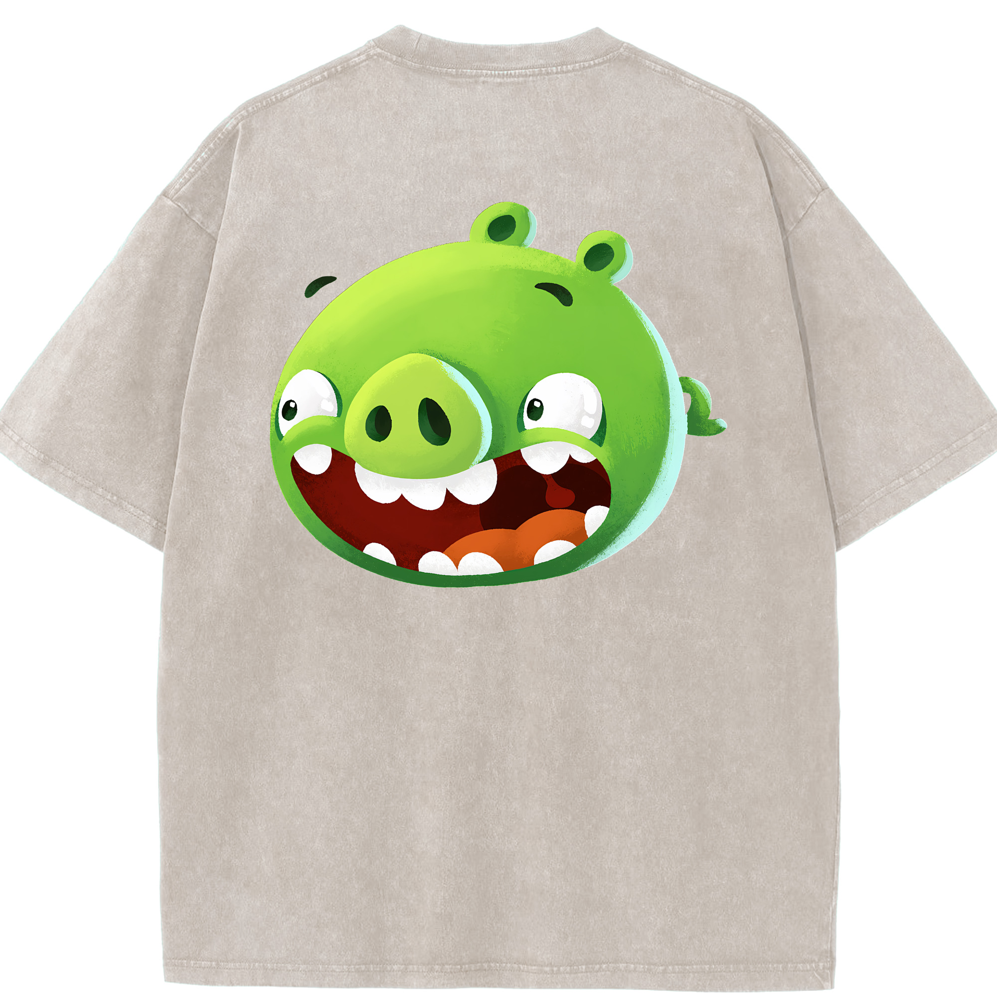 （画像用） Angry Birds アングリーバード 綿100% ヴィンテージ風 半袖Tシャツ（背面プリント）
