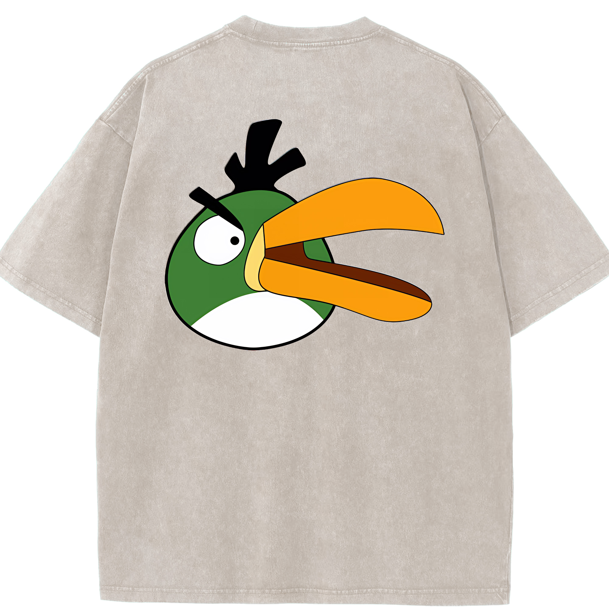 （画像用） Angry Birds アングリーバード 綿100% ヴィンテージ風 半袖Tシャツ（背面プリント）