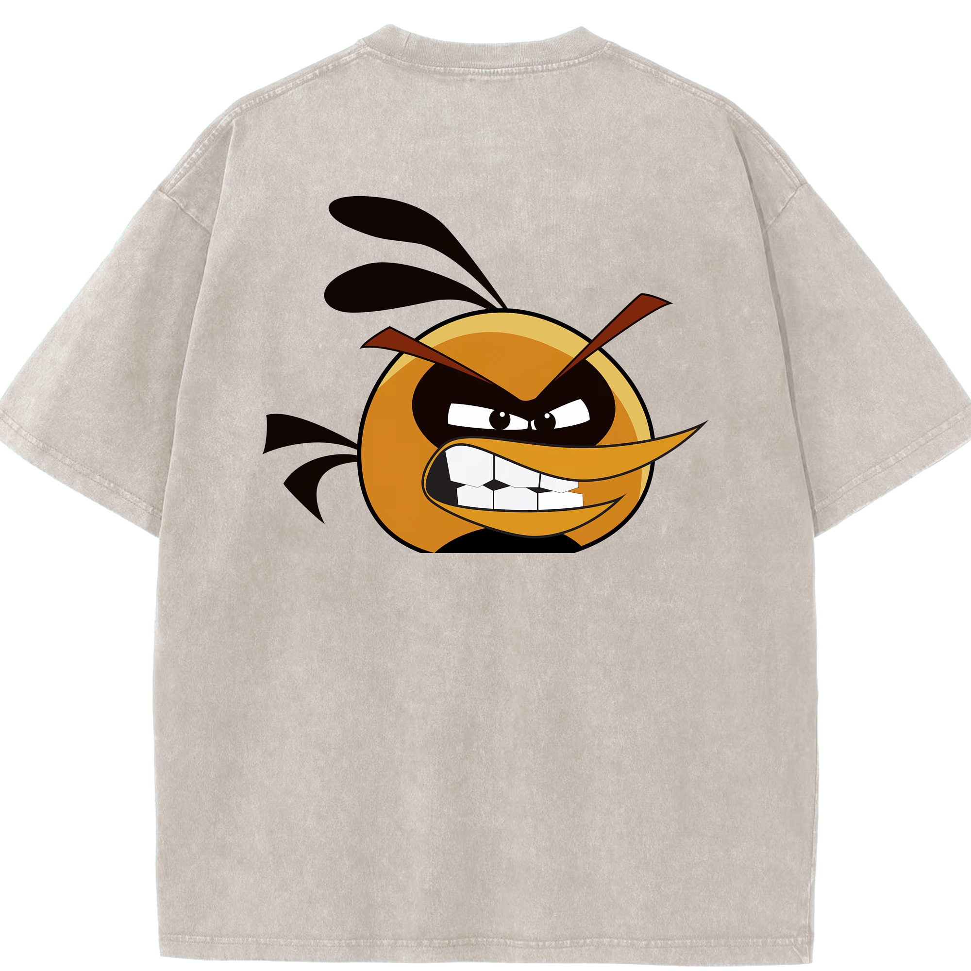 （画像用） Angry Birds アングリーバード 綿100% ヴィンテージ風 半袖Tシャツ（背面プリント）