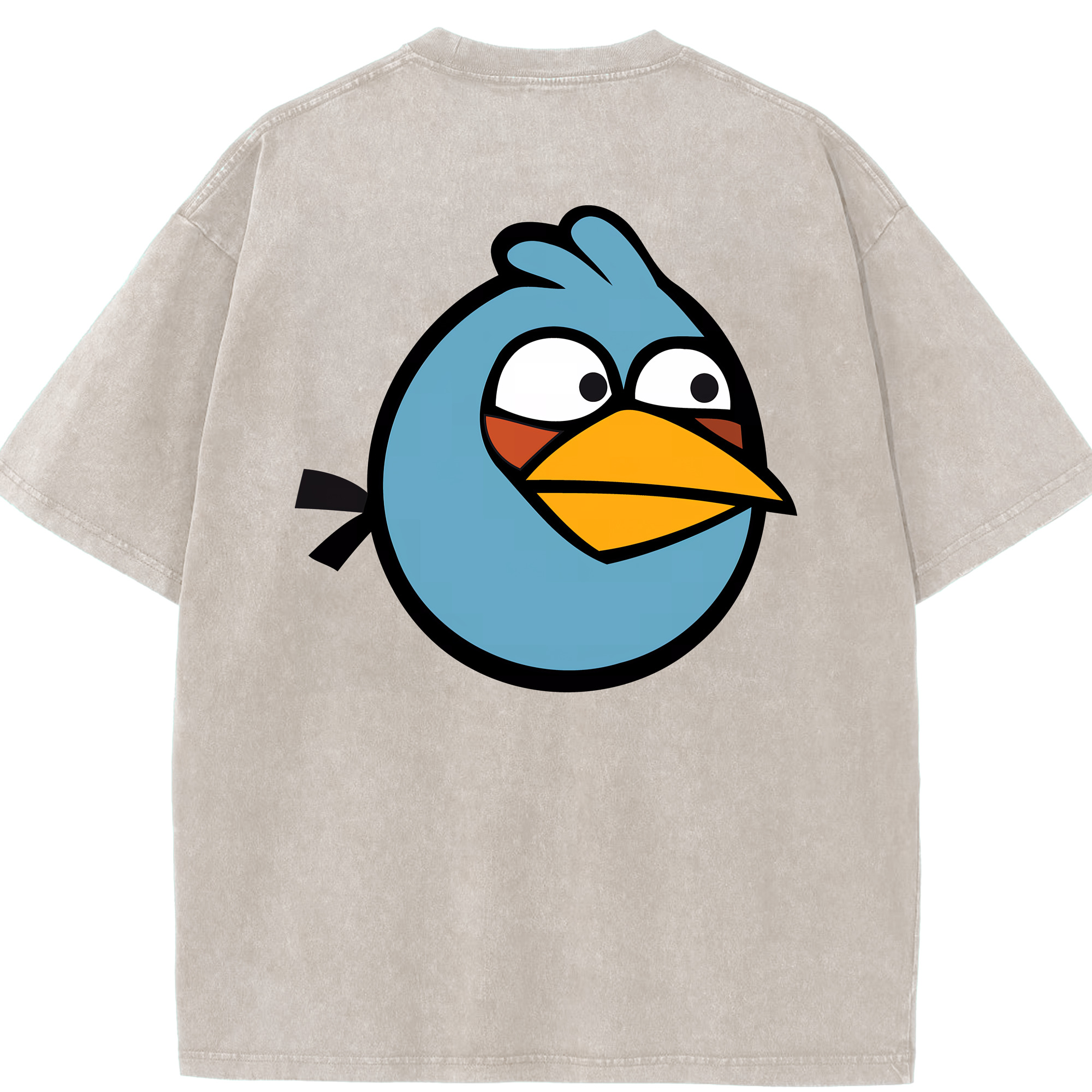 （画像用） Angry Birds アングリーバード 綿100% ヴィンテージ風 半袖Tシャツ（背面プリント）
