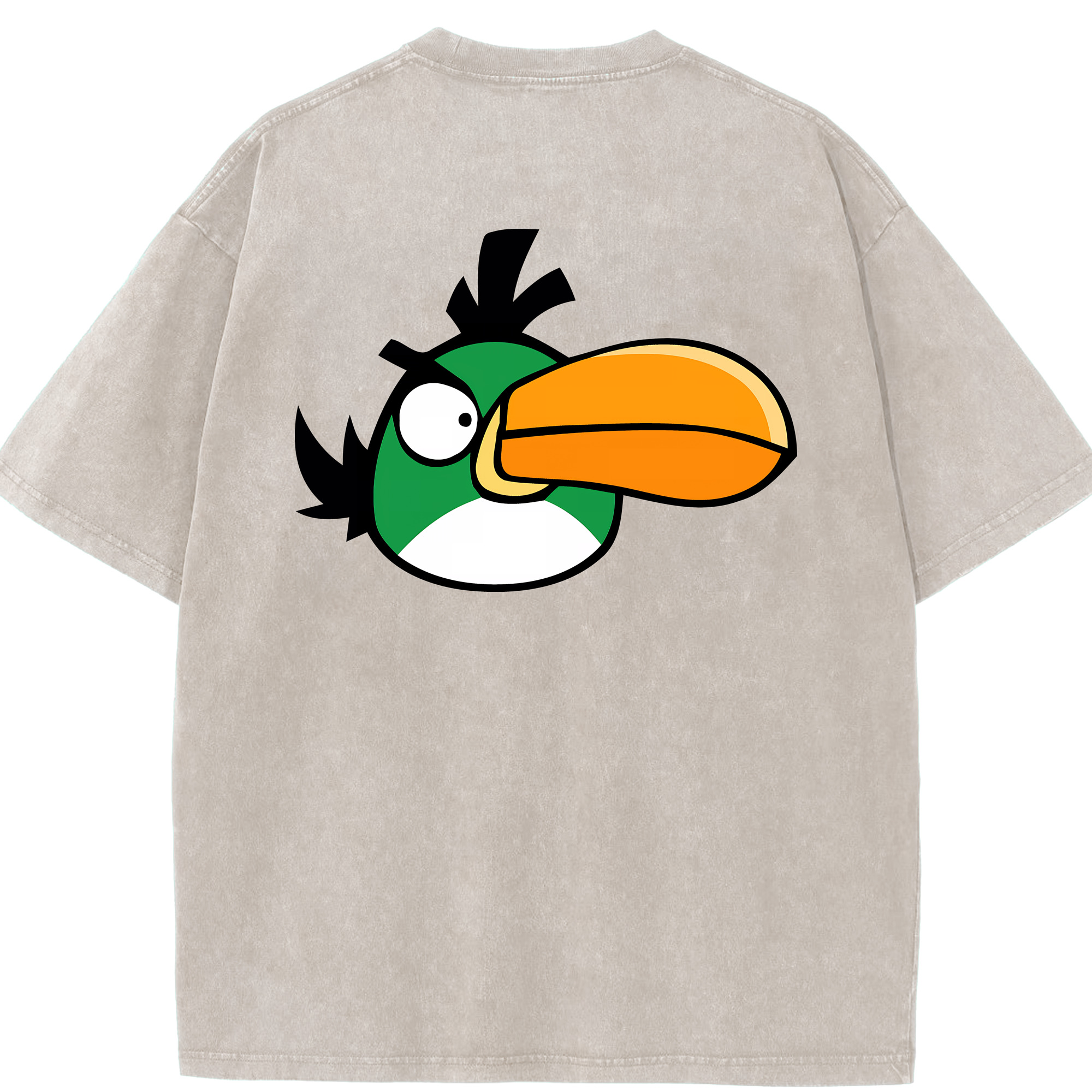 （画像用） Angry Birds アングリーバード 綿100% ヴィンテージ風 半袖Tシャツ（背面プリント）