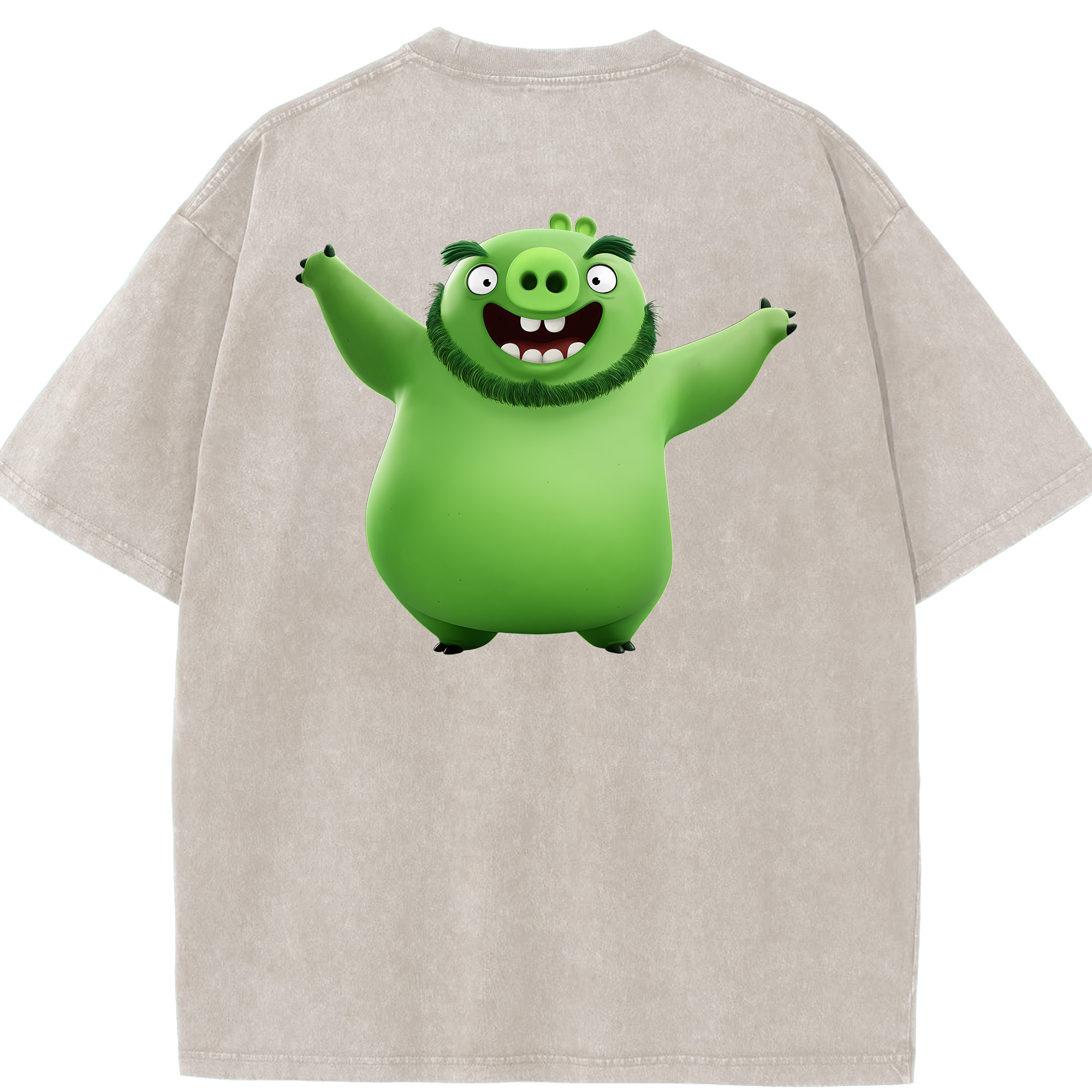 （画像用） Angry Birds アングリーバード 綿100% ヴィンテージ風 半袖Tシャツ（背面プリント）