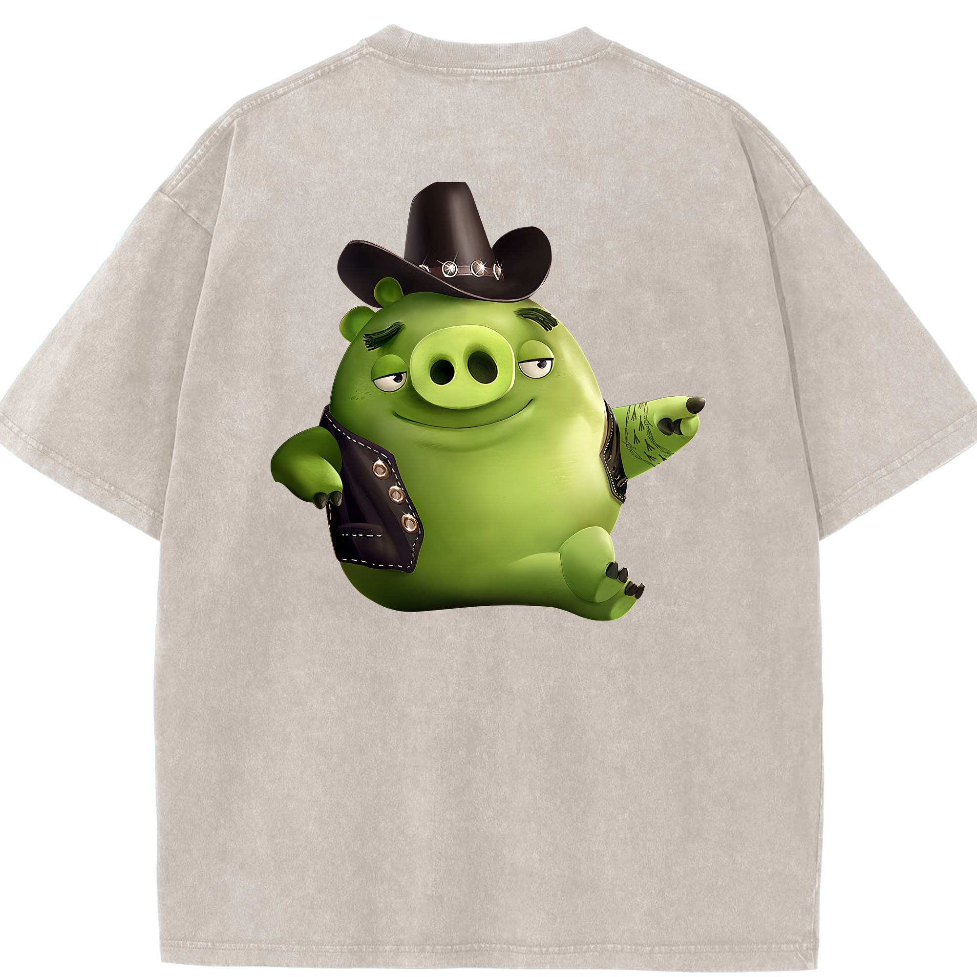 （画像用） Angry Birds アングリーバード 綿100% ヴィンテージ風 半袖Tシャツ（背面プリント）
